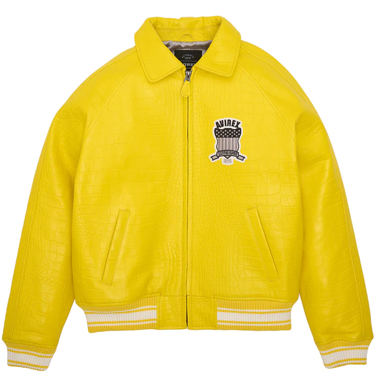 Avirex Vibrant Yellow Croc Icon Jacket