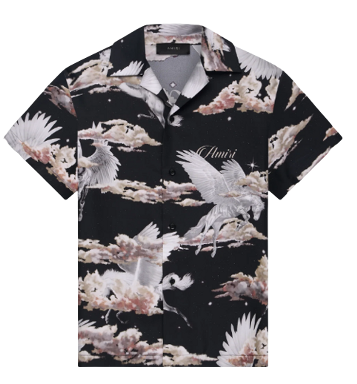 Amiri All Over Pegasus Bowling Shirt