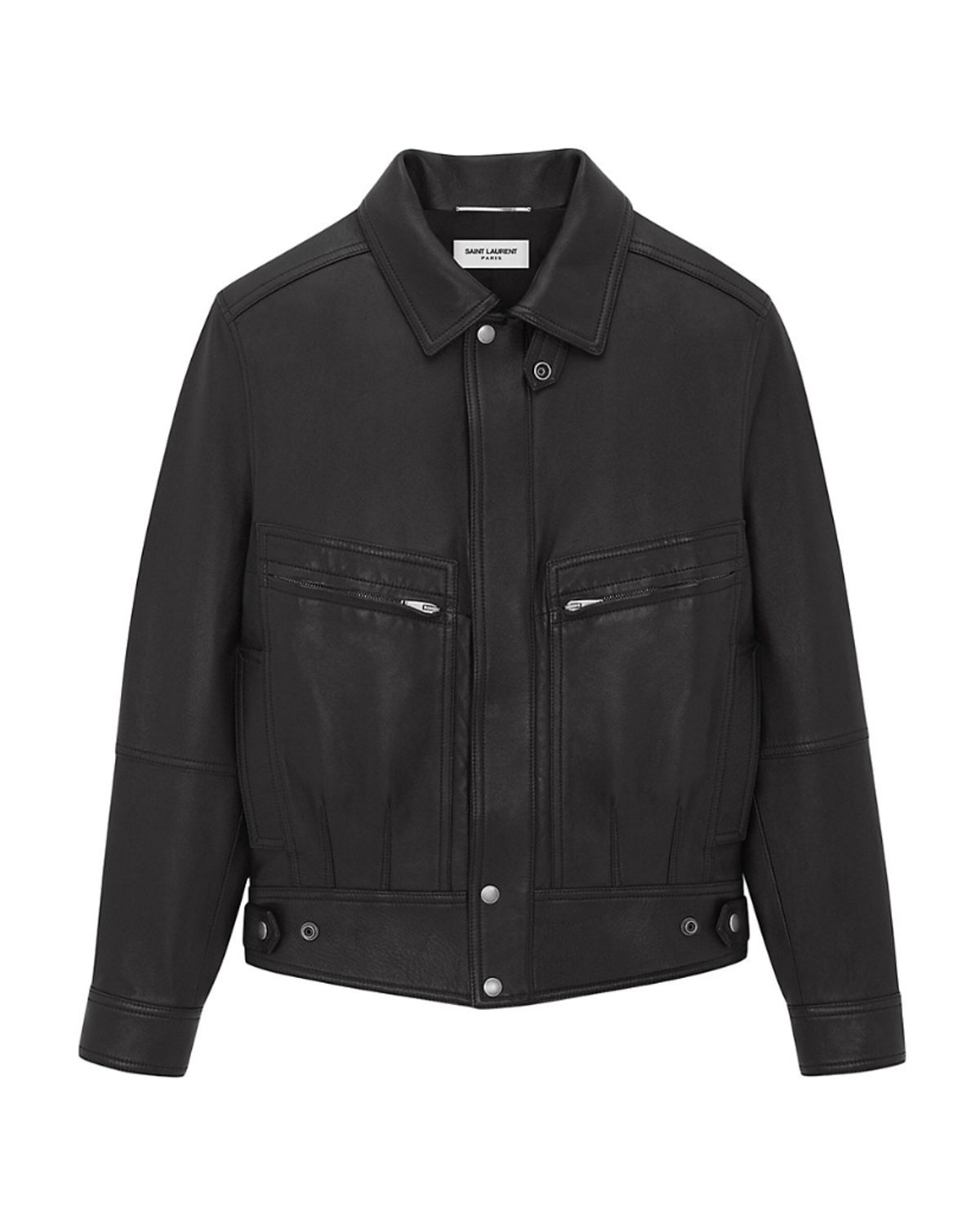 Saint Laurent Drummed Lambskin Jacket