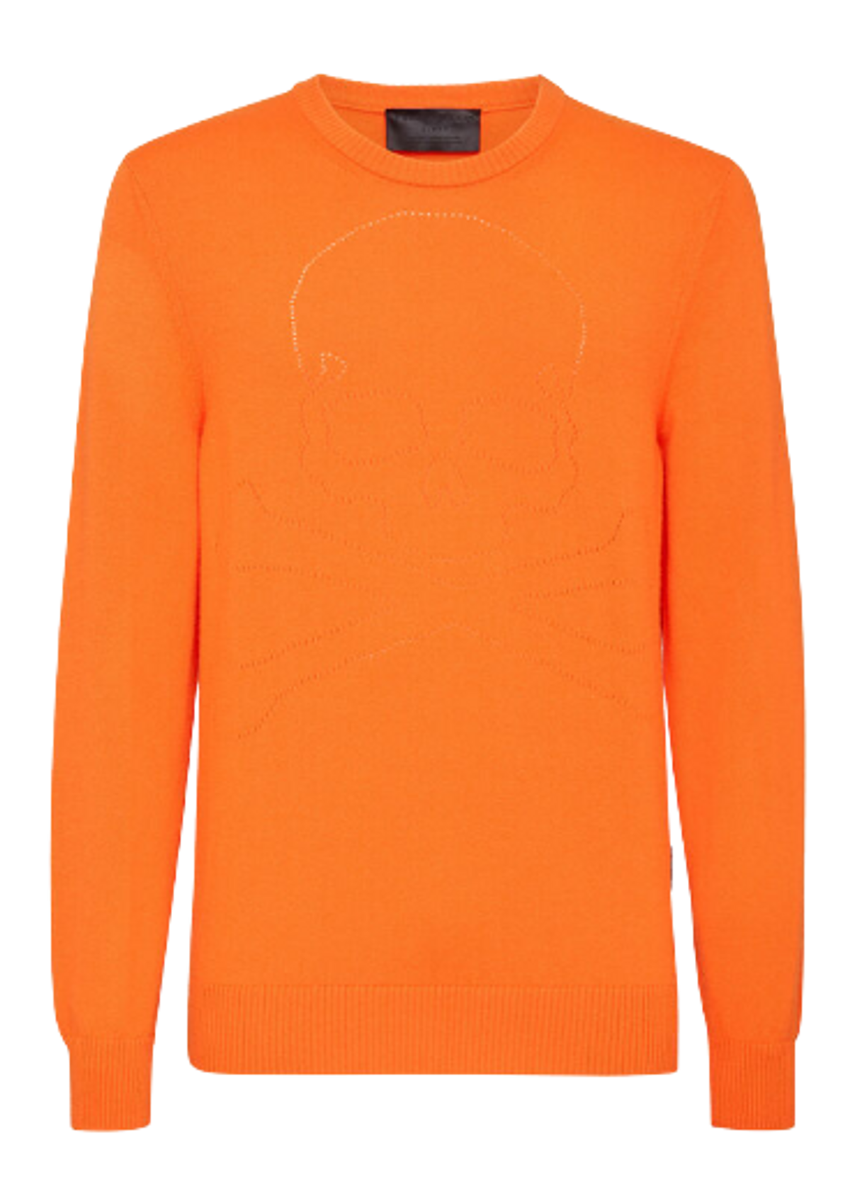 Philipp Plein Cashmere Pullover Round Orange Neck
