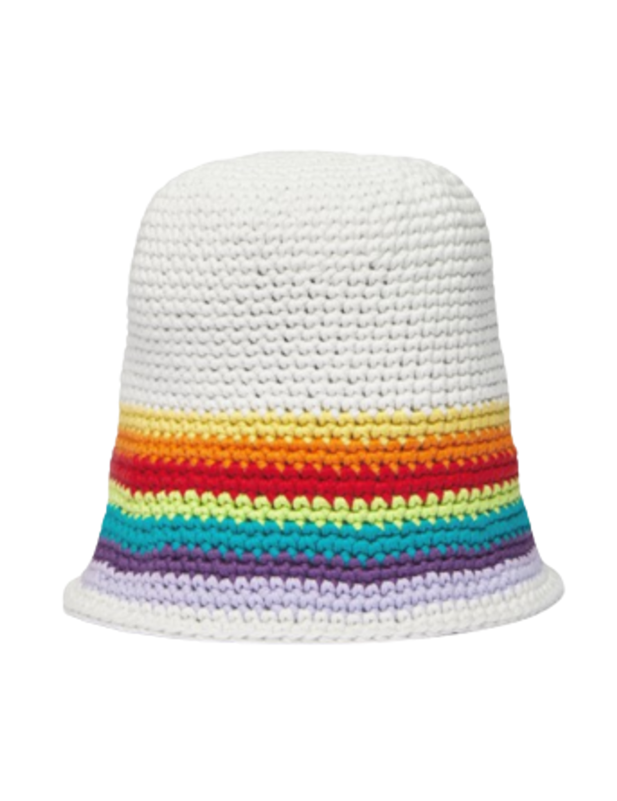 Loewe Rainbow Crochet Bucket Multicolor White Hat