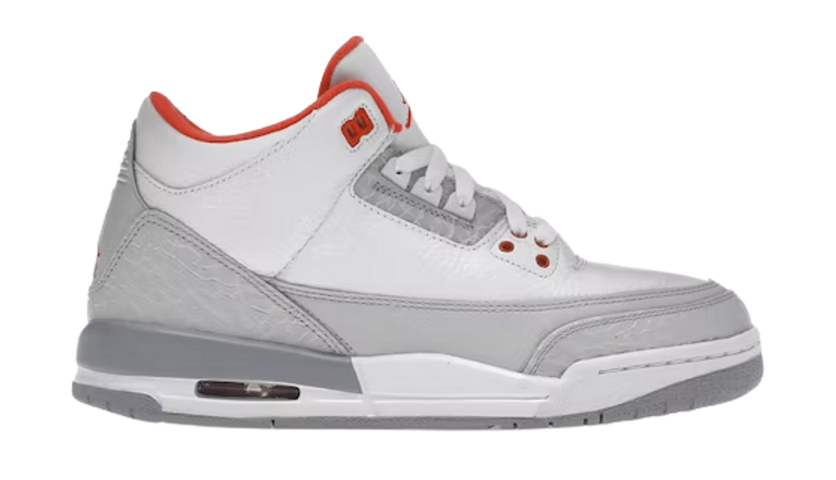 Jordan Air Jordan 3 Retro White Crimson Grey Sneakers