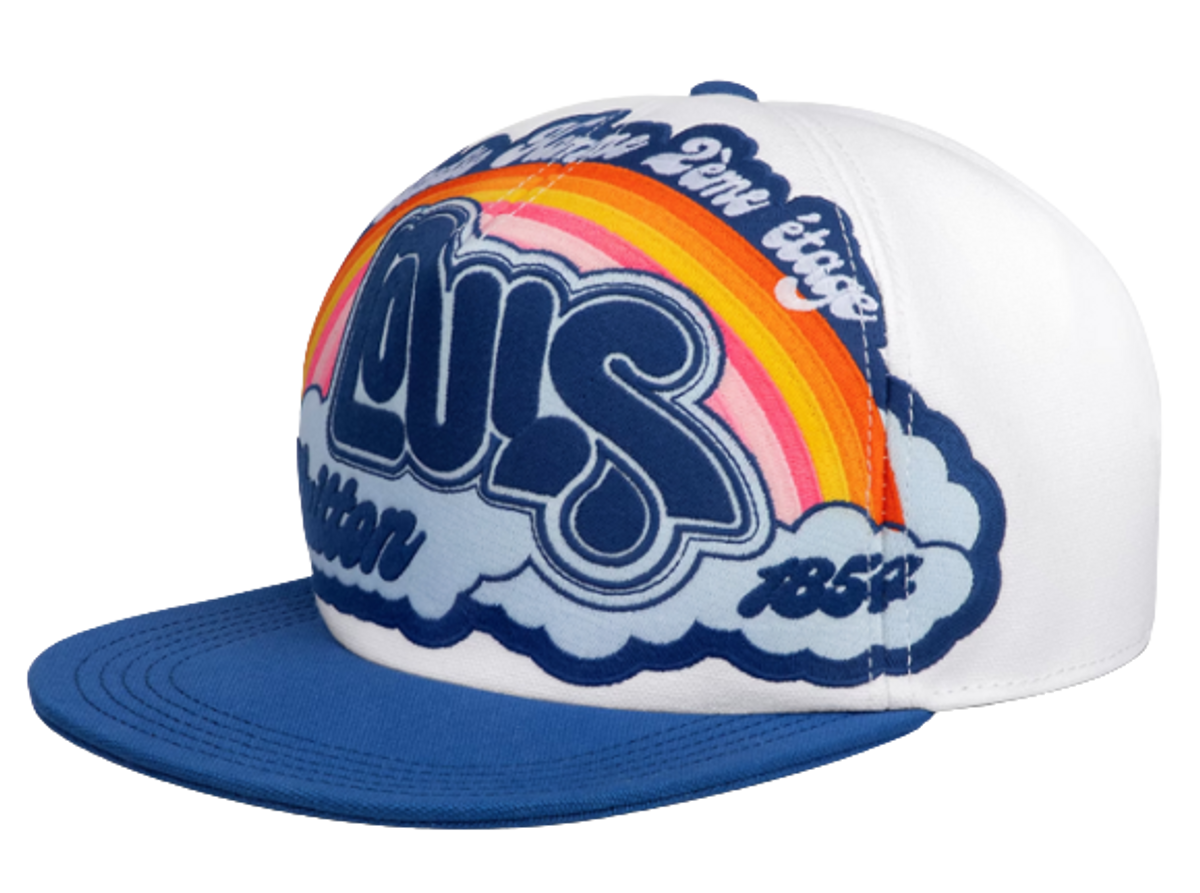 Louis Vuitton Rainbow Blue White Cap