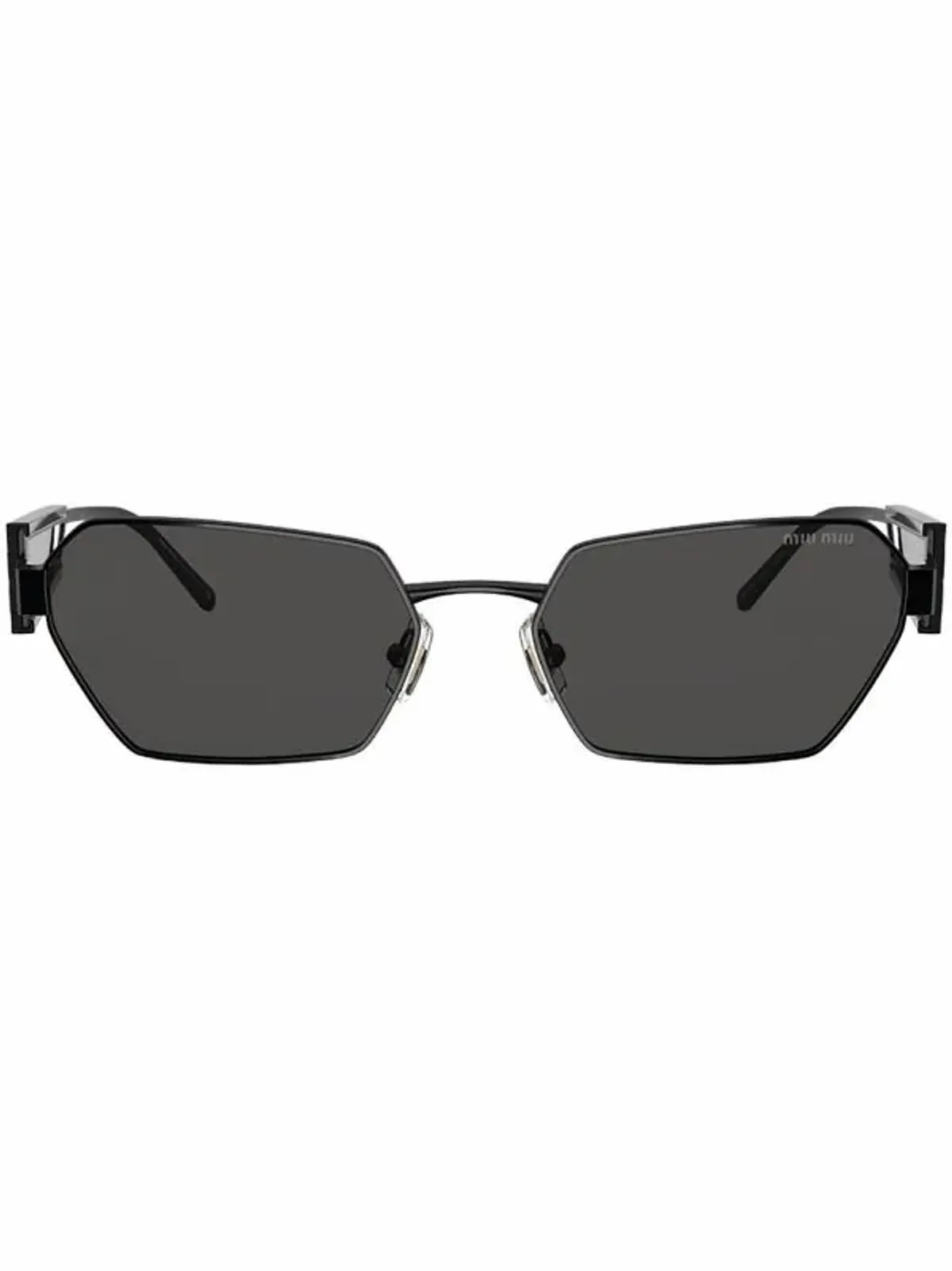 Miu Miu Logo-Plaque Arm Sunglasses