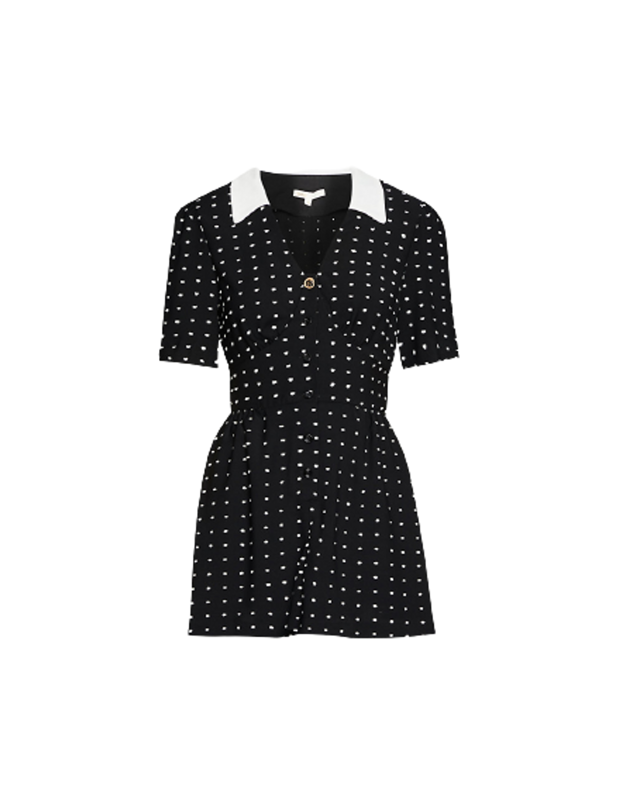Maje Irandi Polka Dot Crepe Playsuit