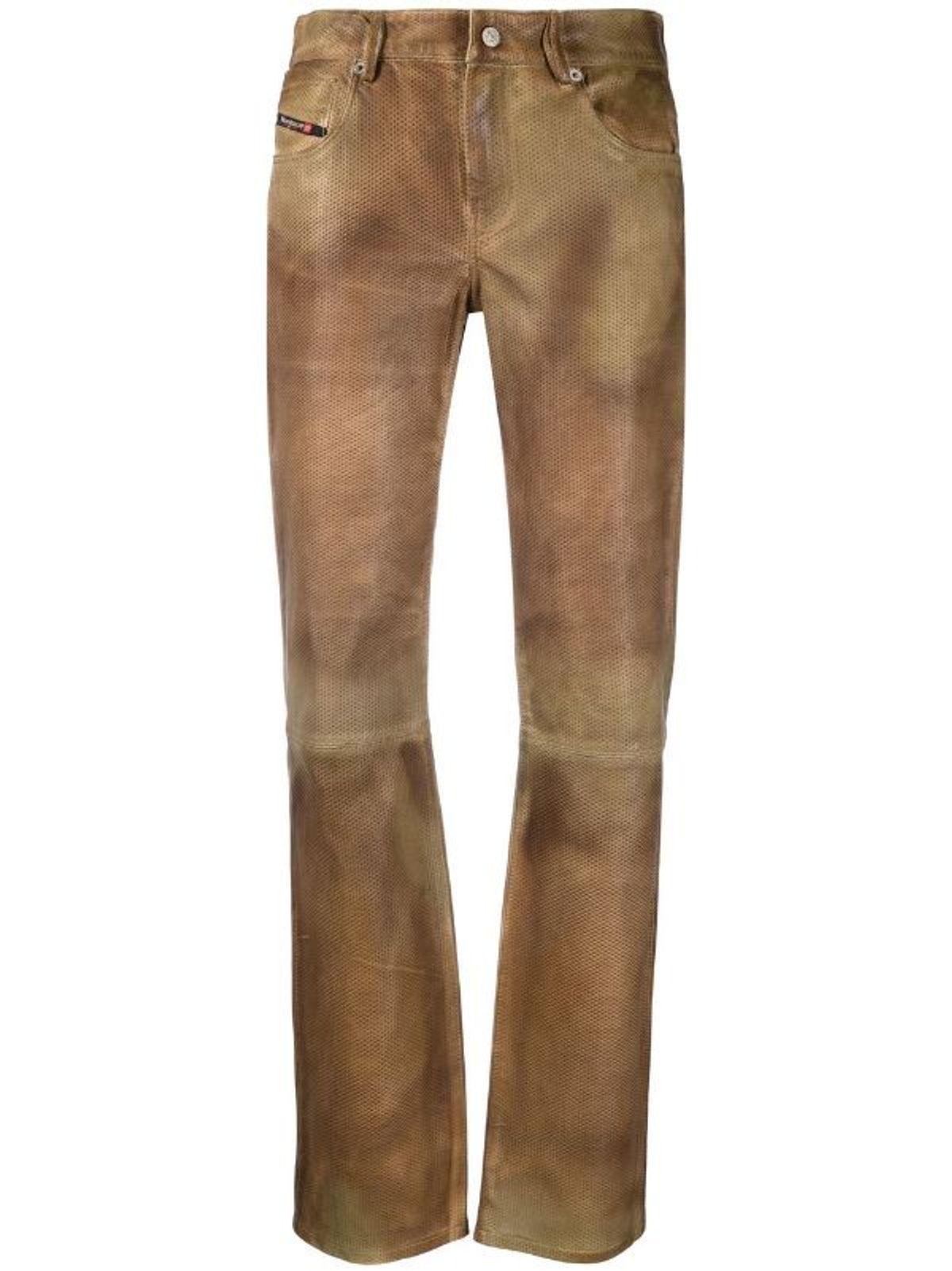 Diesel L-Texa Slim-Fit Leather Trousers