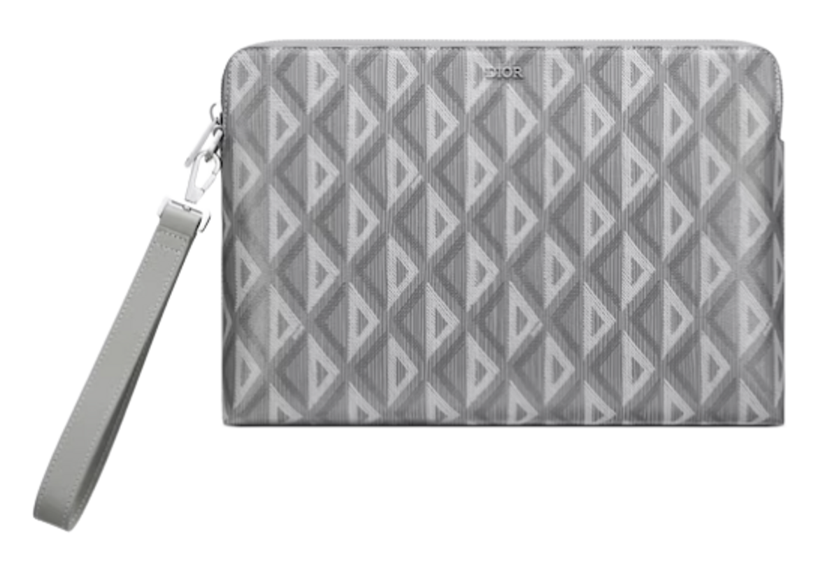 Dior Dior Gray CD Diamond Canvas Pouch