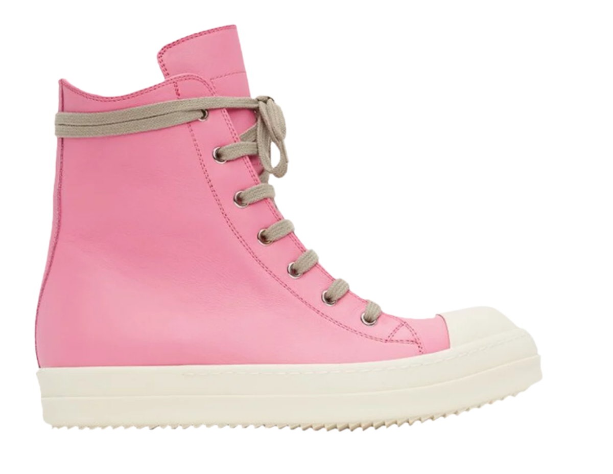 Rick Owens Pink Milk Phlegethon High Sneakers