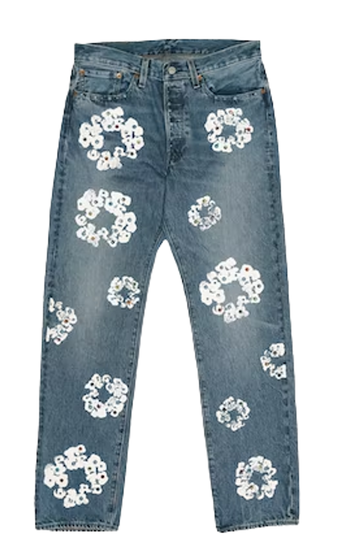 Levi’s × Denim Tears Cotton Indigo Rhinestone Wreath Jeans