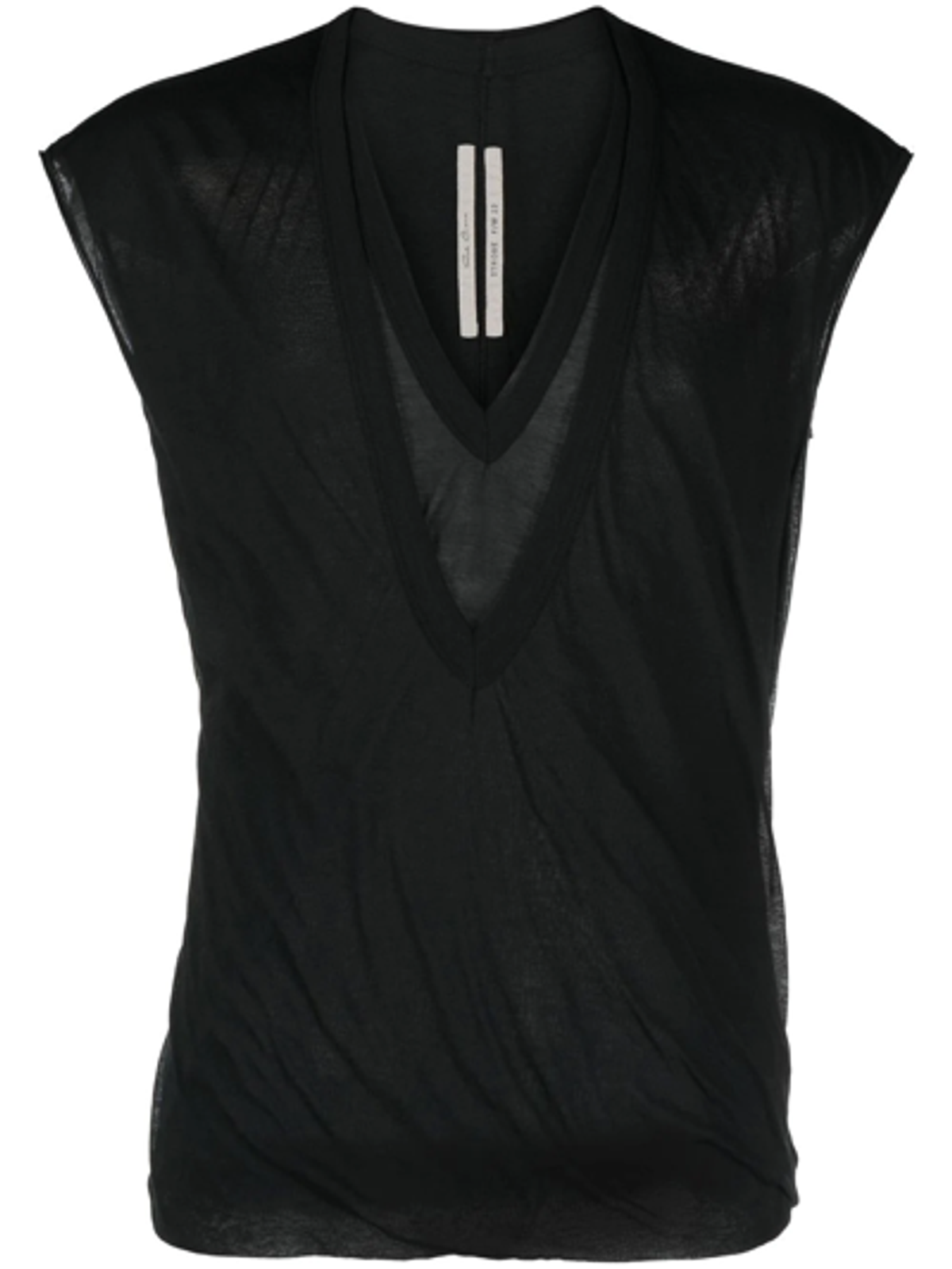 Rick Owens Double-layer Dylan Tank Top In Black