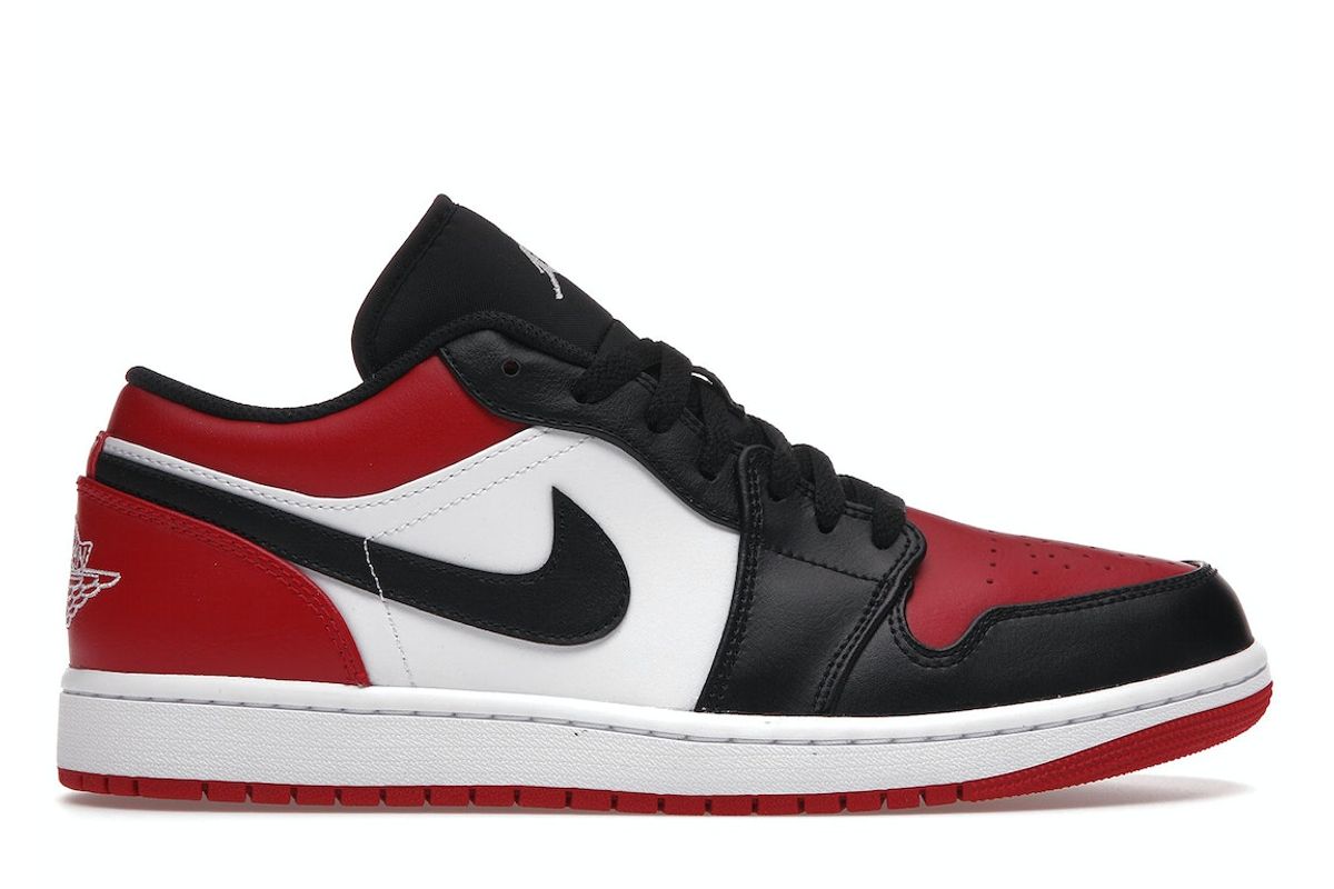 Nike Jordan 1 Low Bred Toe Sneakers