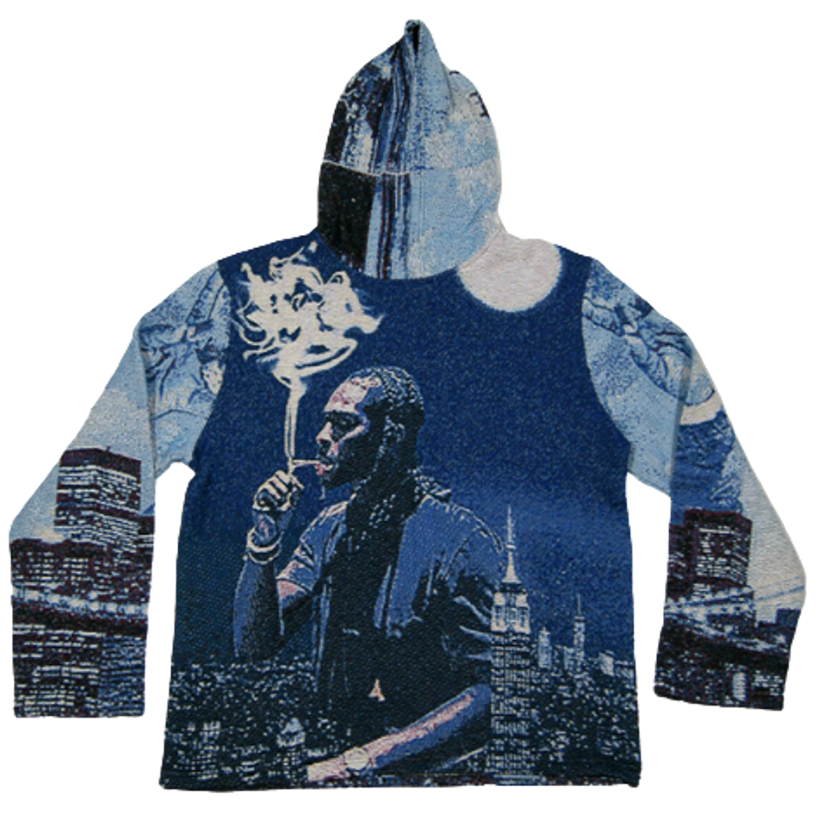 Jeffersons The Woo Tapestry Woven Hooded Sweater