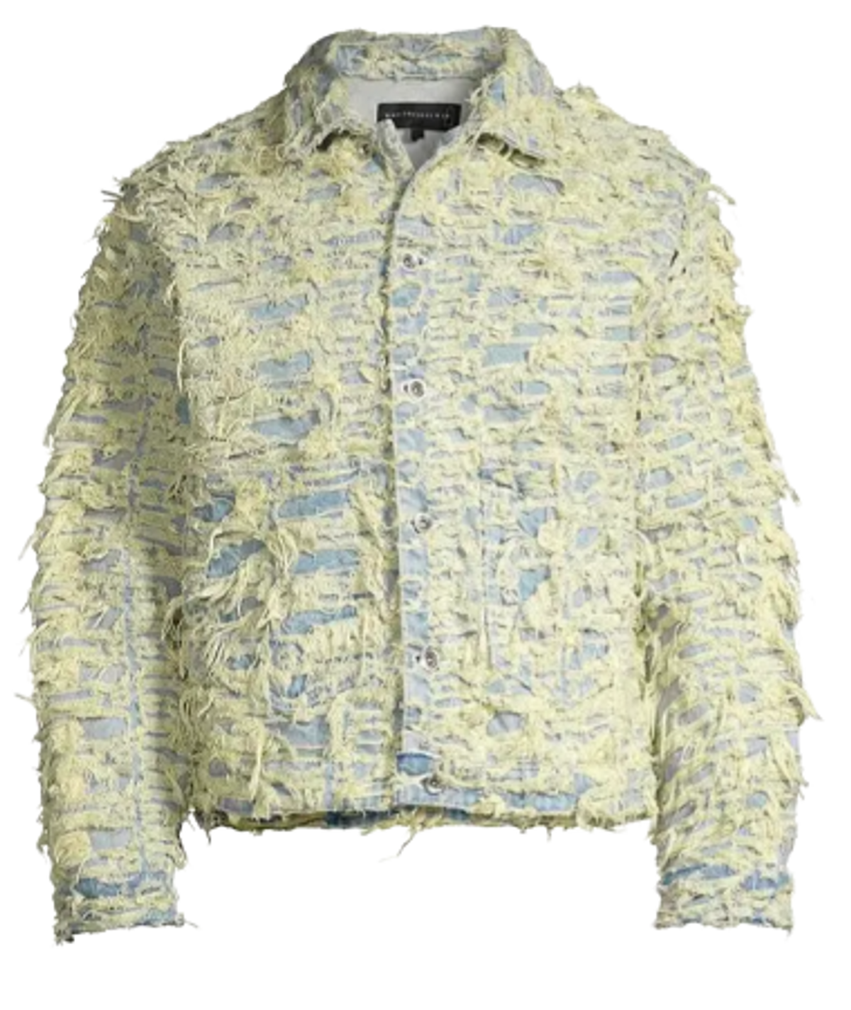 Who Decides War Blue Beige Barren Thread Denim Jacket