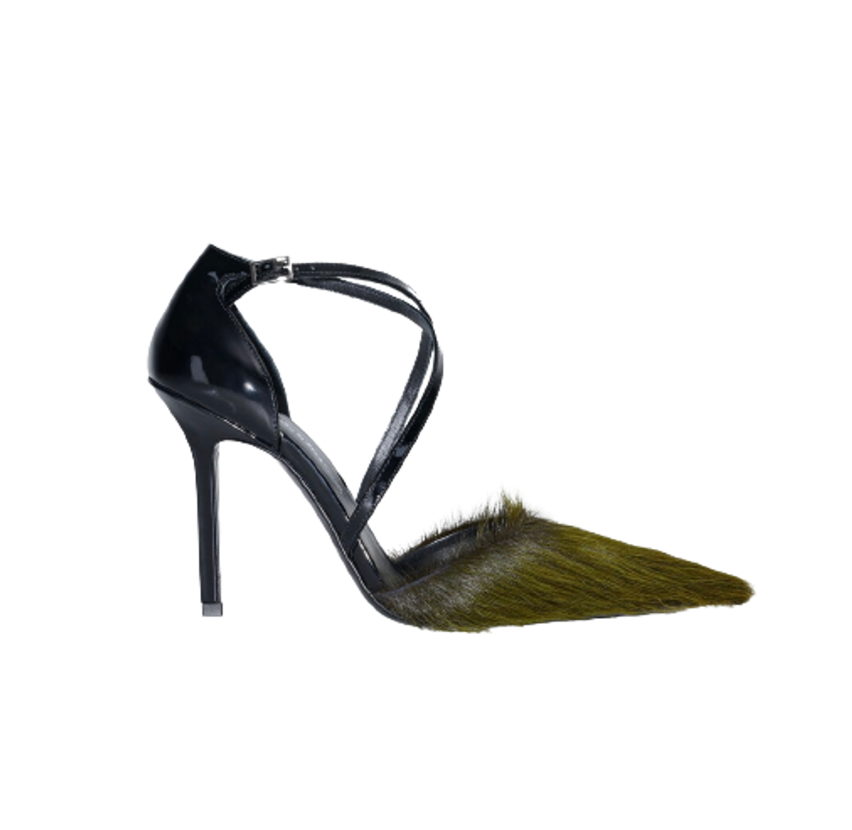 Acne Studios Hairy Leather Heeled Pumps