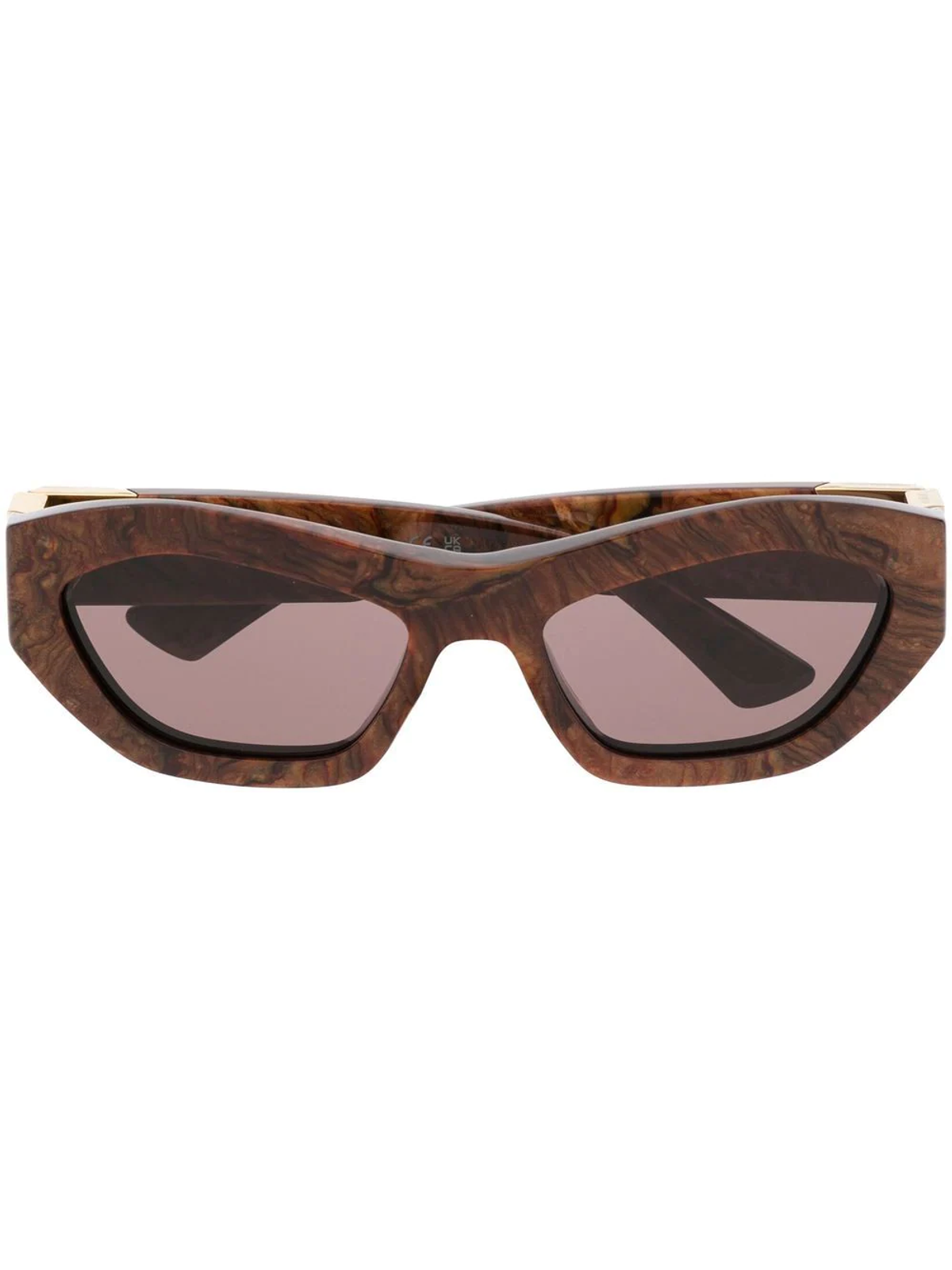 Bottega Veneta Brown Geometric-Frame Sunglasses