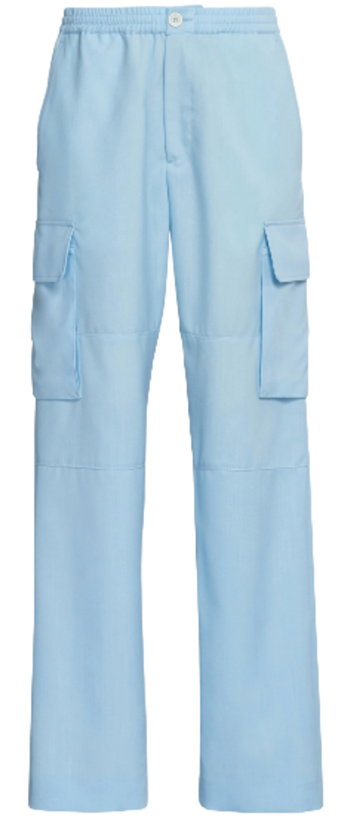 Marni Light Blue Tropical Wool Cargo Pants