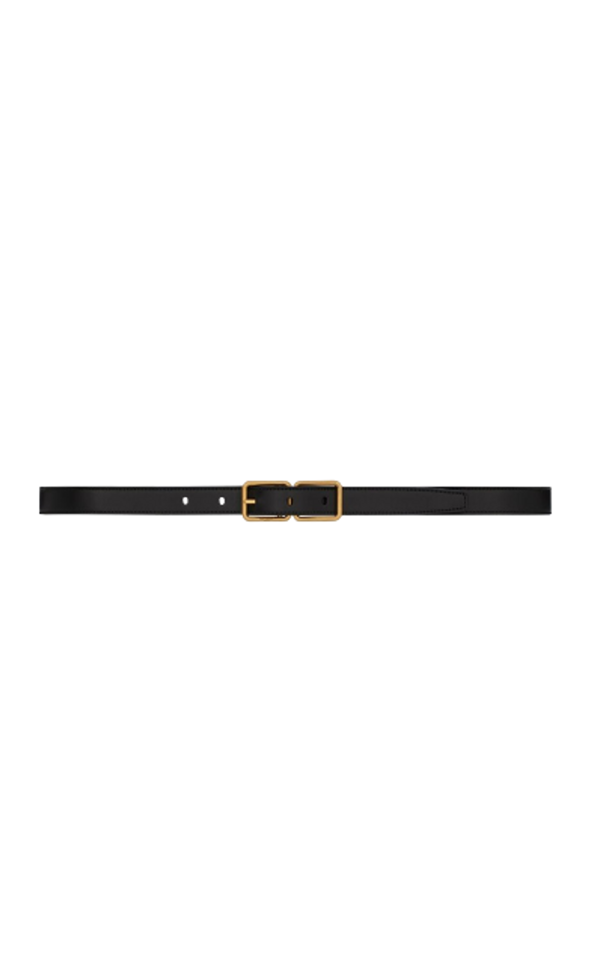 Saint Laurent Smooth Leather Double Buckle Belt