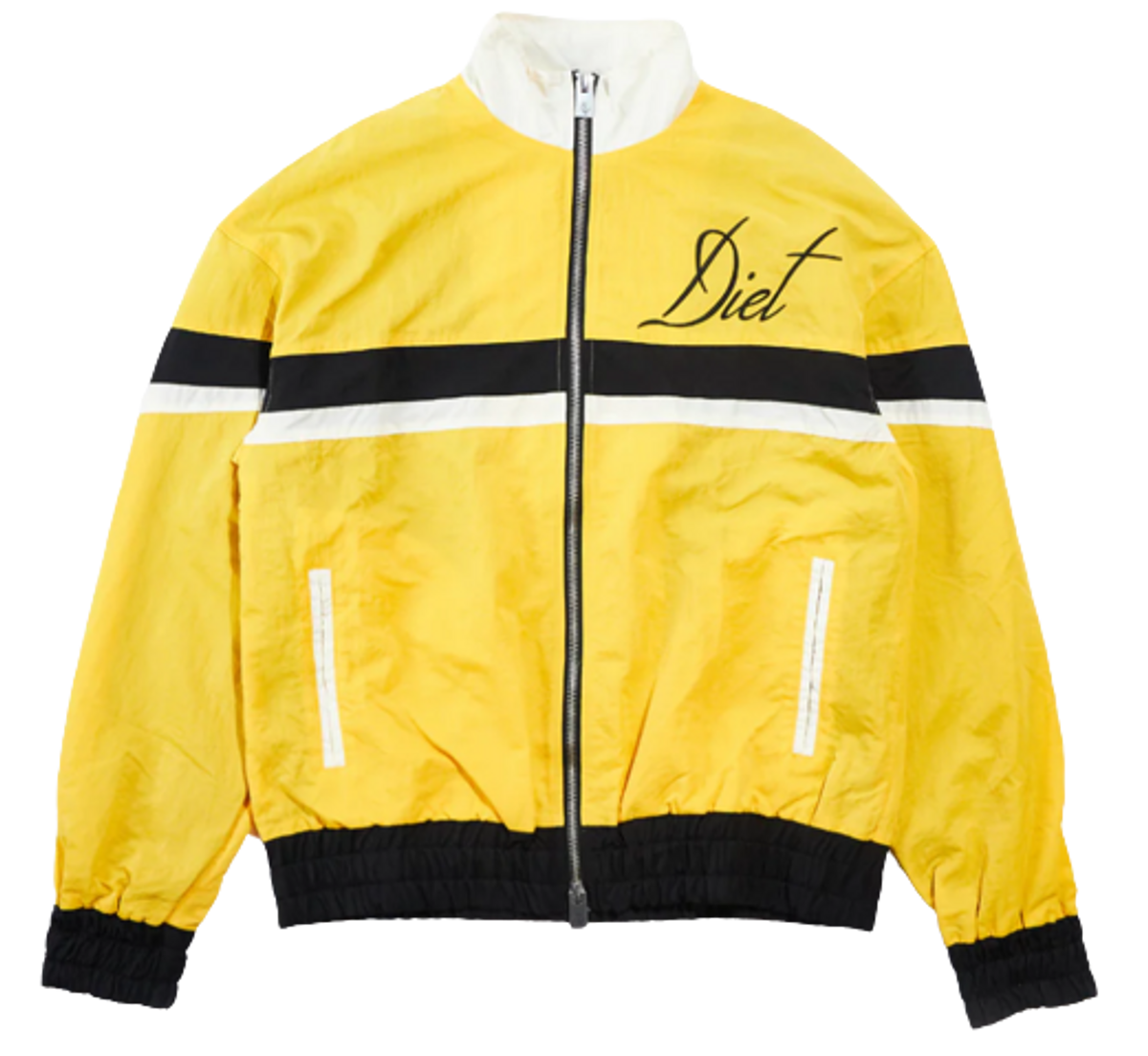 Diet Starts Monday Yellow Zip-Up Windbreaker