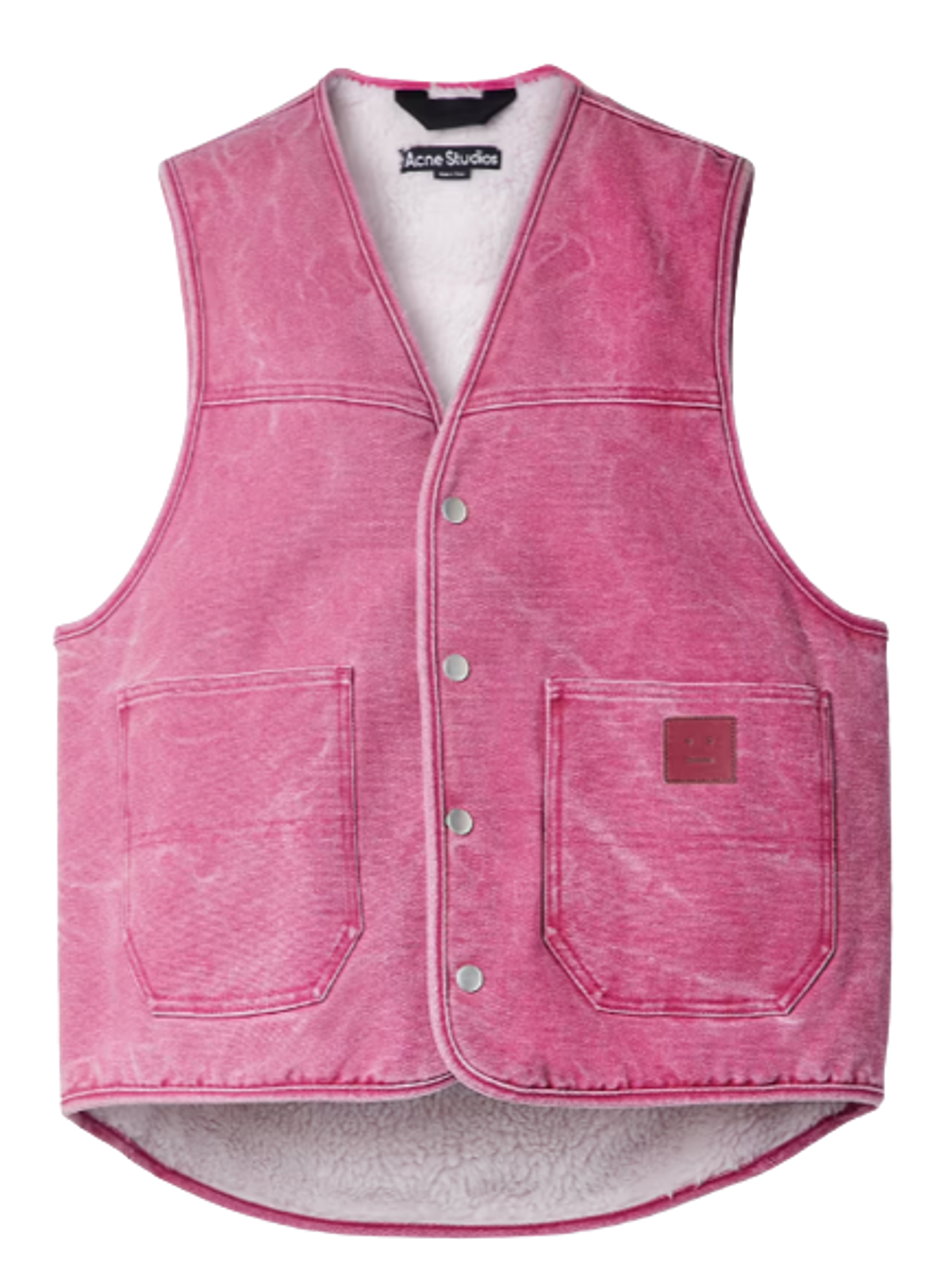 Acne Studios Cotton Canvas Fuchsia Vest