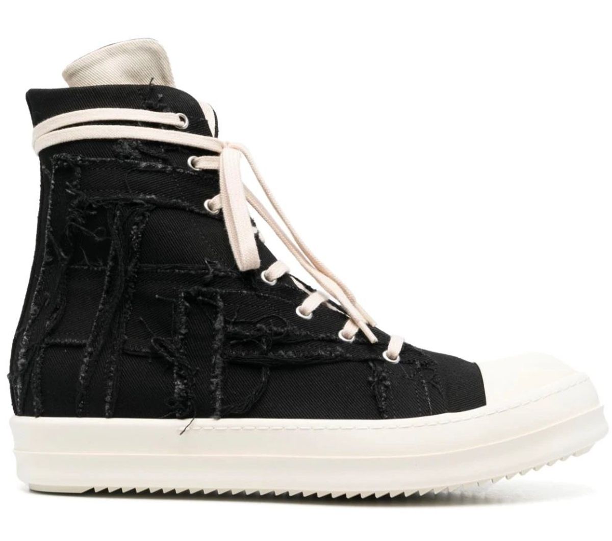Rick Owens Slashed High-Top Sneakers