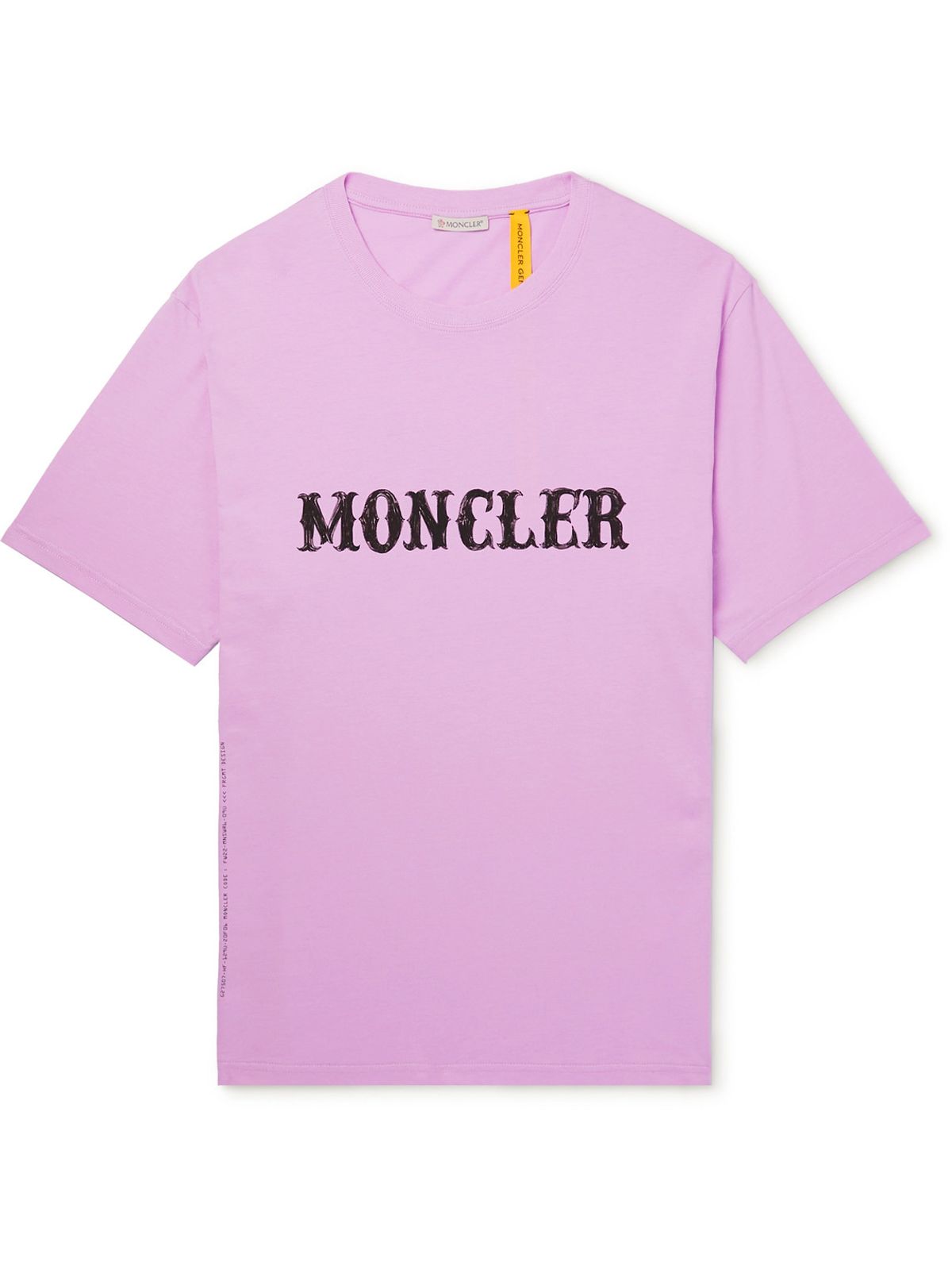 Moncler Fragment Logo-print Cotton-jersey T-shirt In Pink