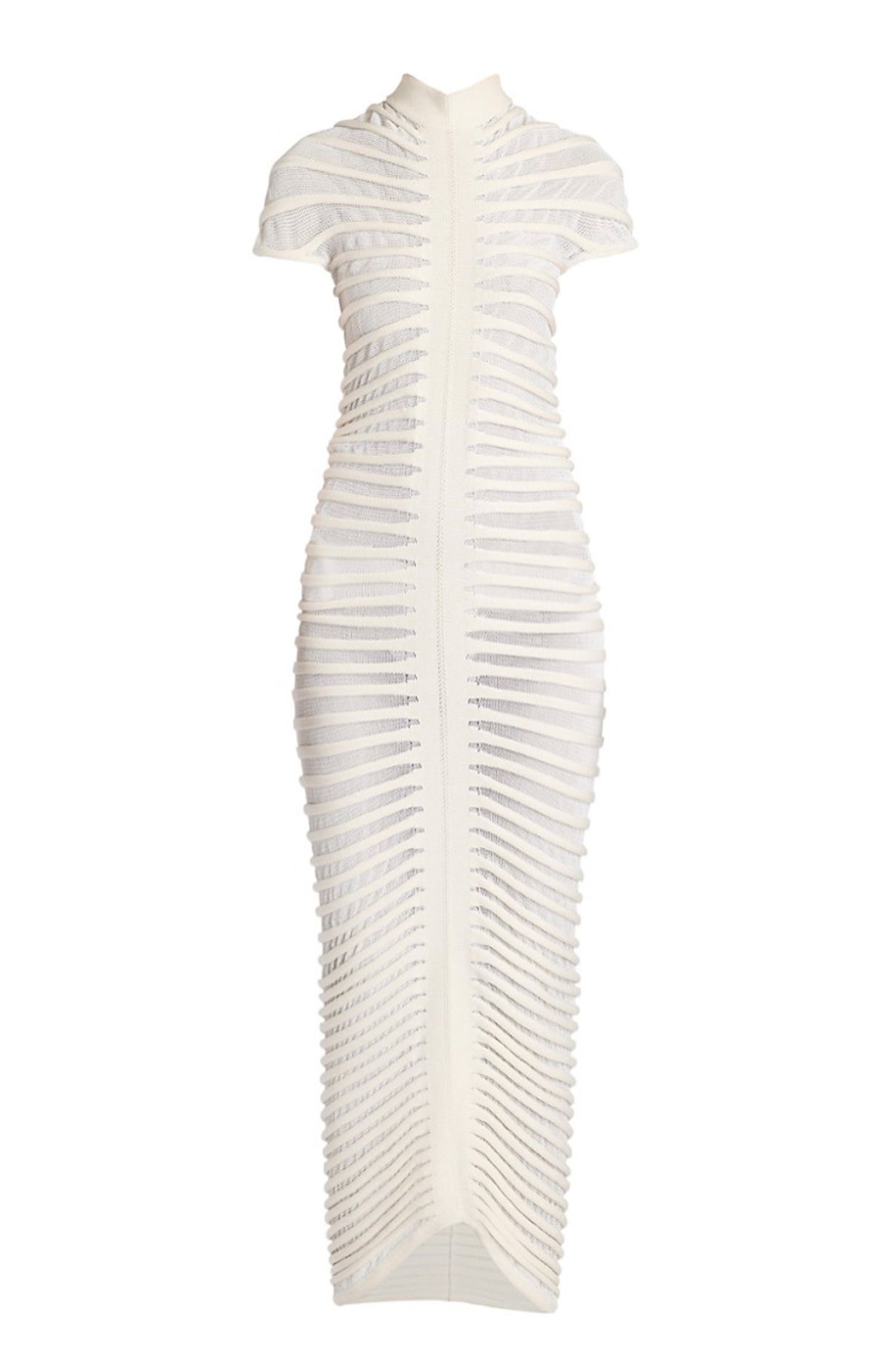 Alaïa Sheer Stripe Midi-Dress