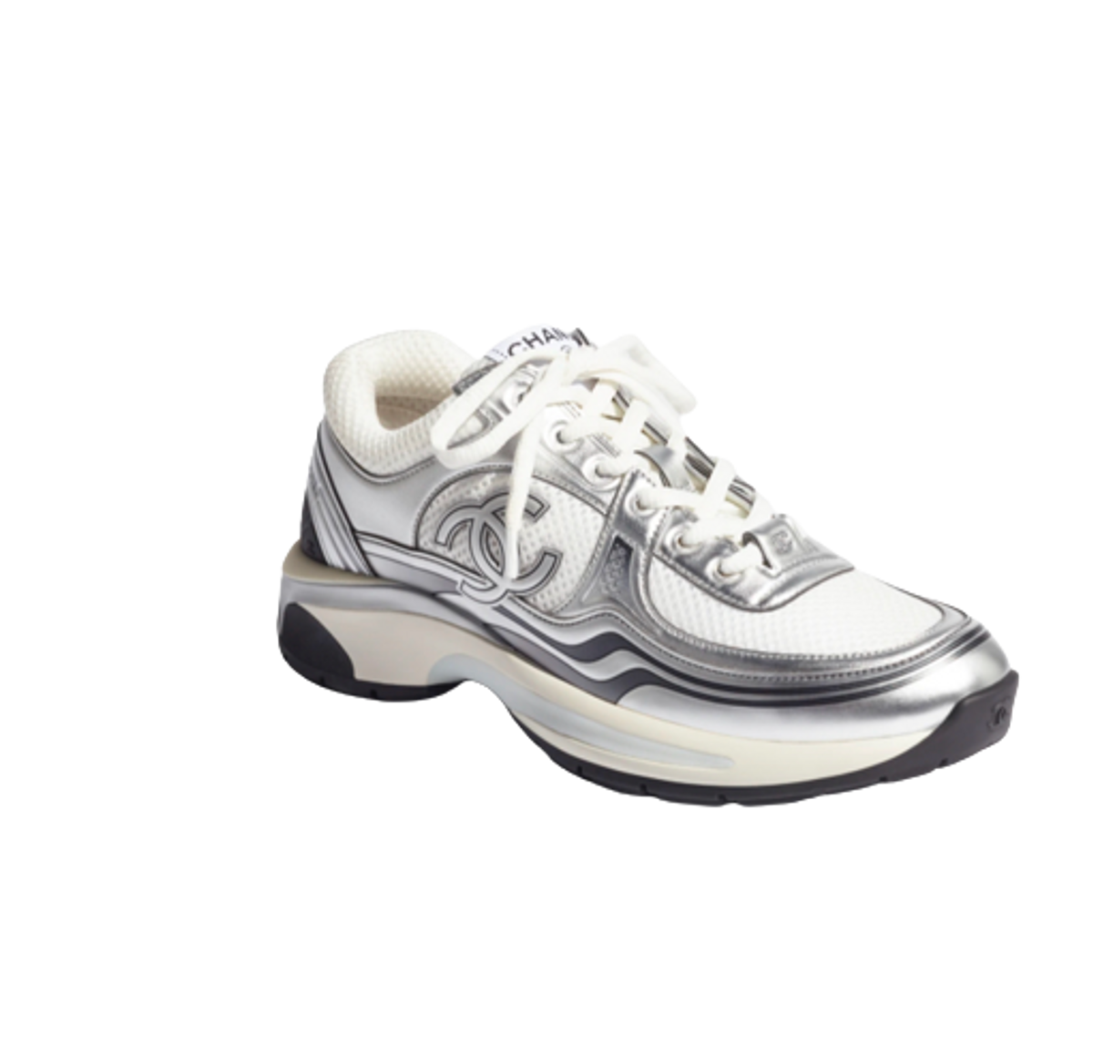 Chanel Fabric Laminated Sneakers