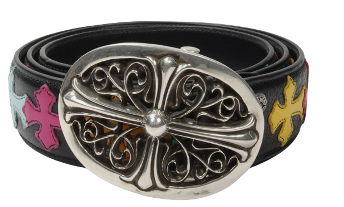 Chrome Hearts Multicolor Cross Leather Belt