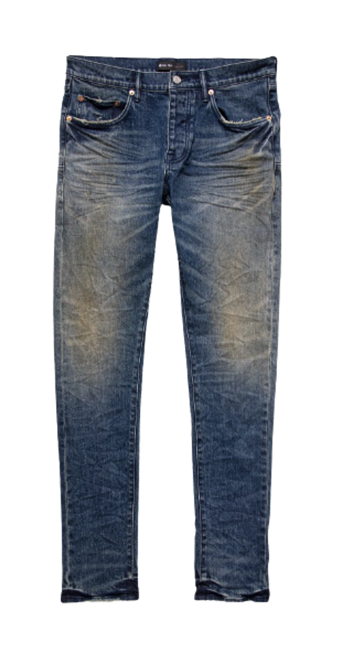 Purple Brand P001 Low Rise Skinny Vintage Dirty Mid Indigo Jeans