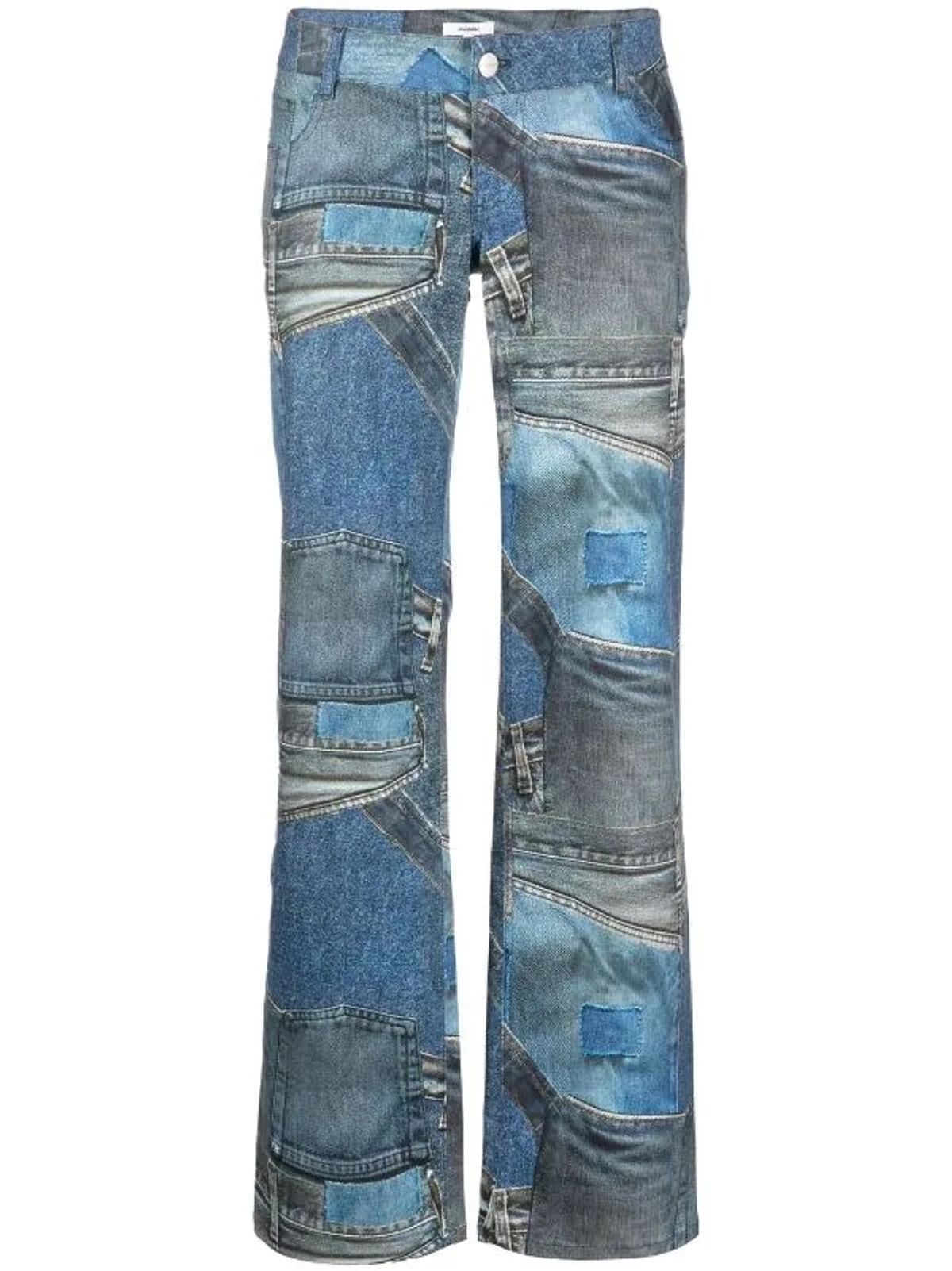 Miaou Atlas Patchwork Straight-Leg Trousers