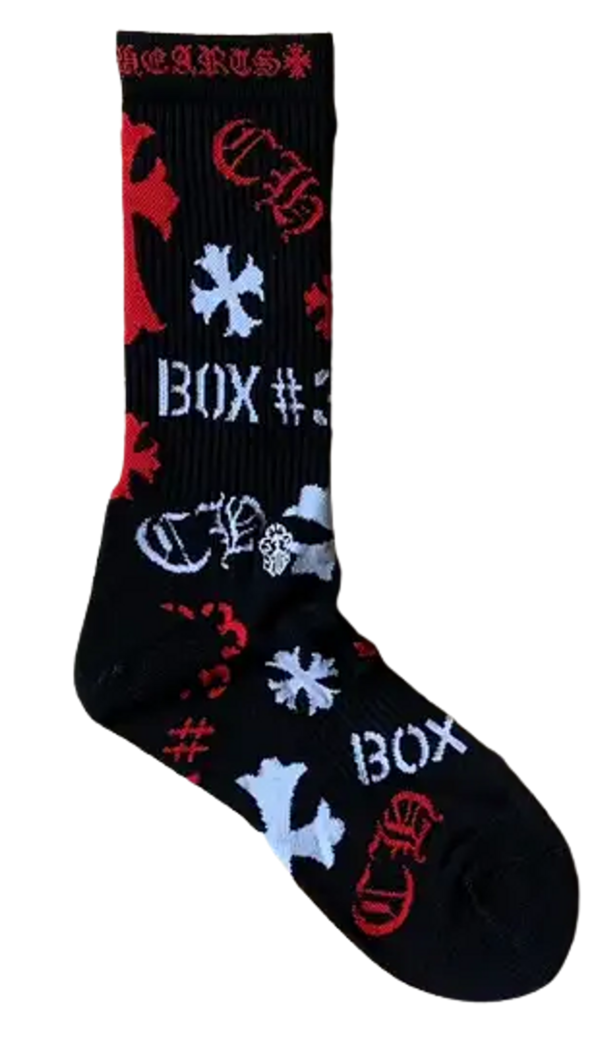 Chrome Hearts Stencil Black Socks