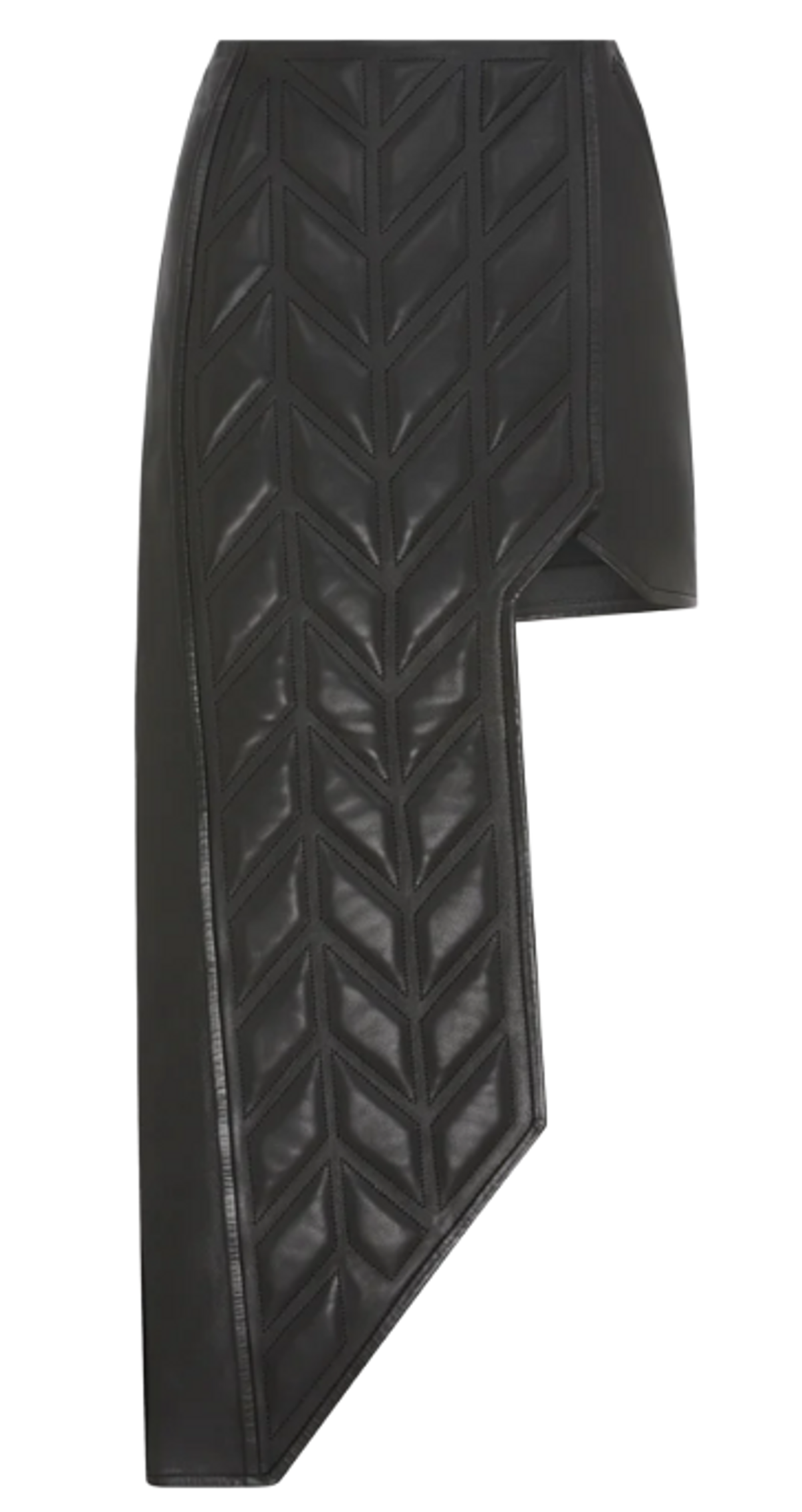 David Koma Leather Type Track Black Skirt