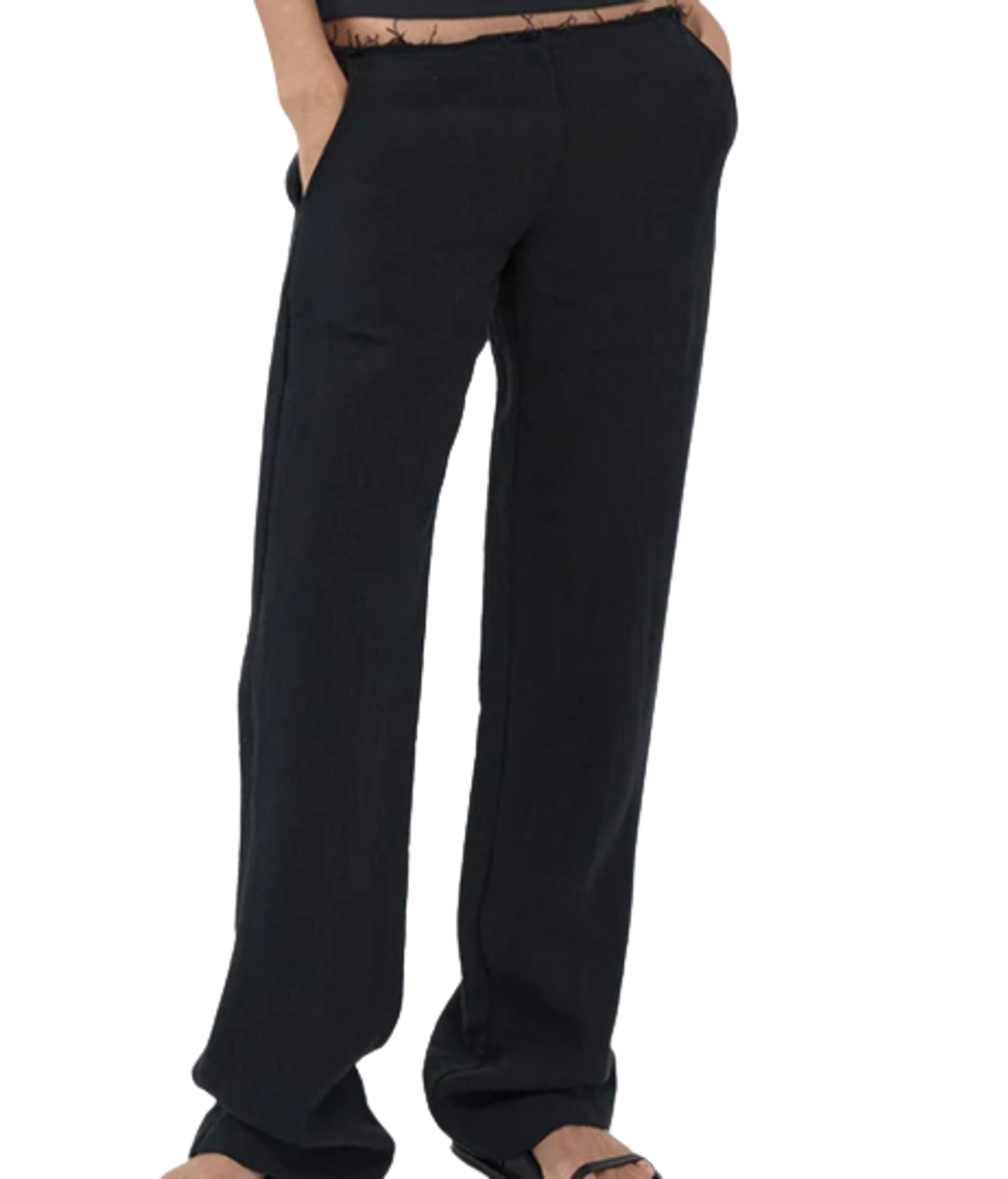 St. Agni Low Waist Raw Edge Pants