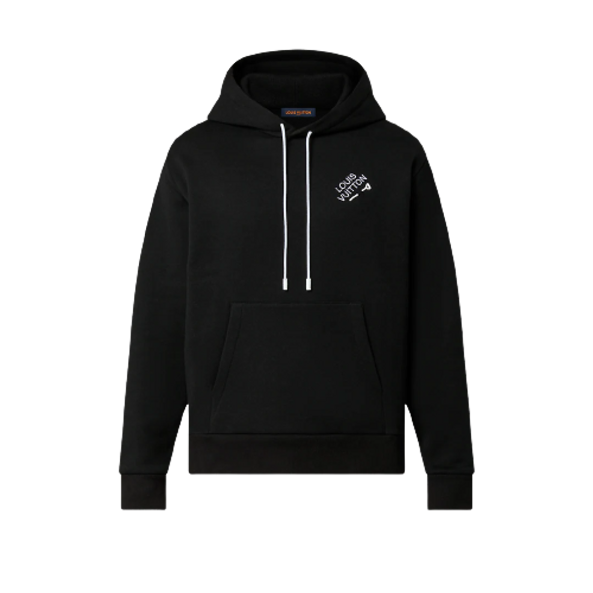 Louis Vuitton Black Staple-Pin Logo Hoodie