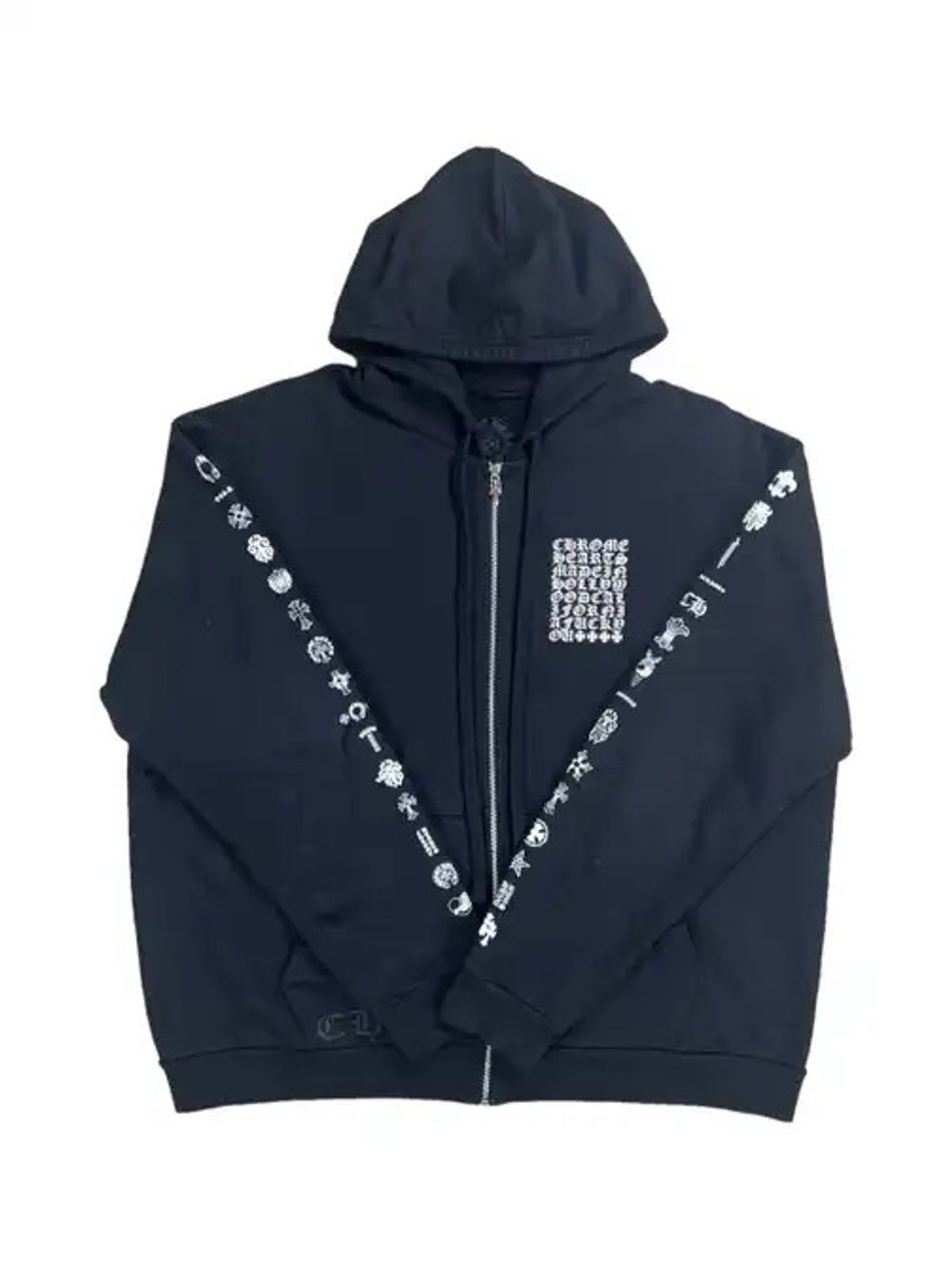 Chrome Hearts Multi Logo Zip Up Hoodie