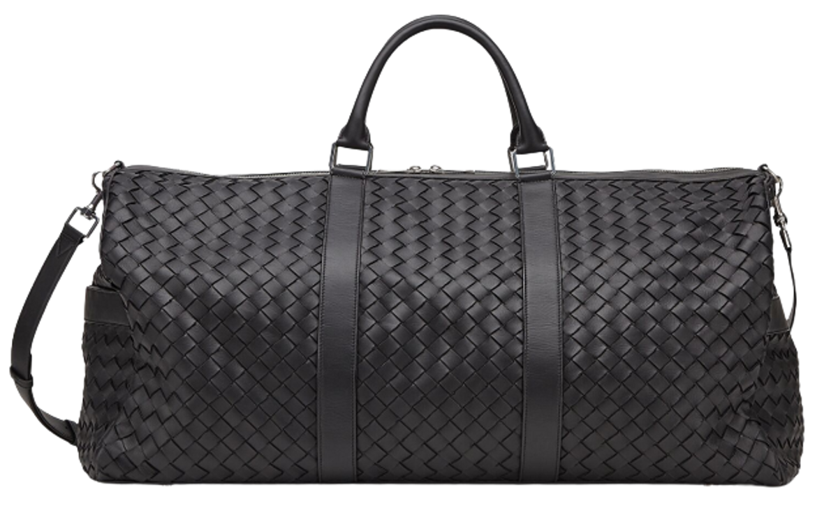 Bottega Veneta Large Intrecciato Duffle Black Bag