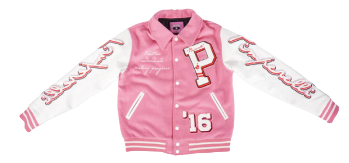 Pimperelli Lover Boy Pink Varsity Jacket WHAT’S ON THE STAR?