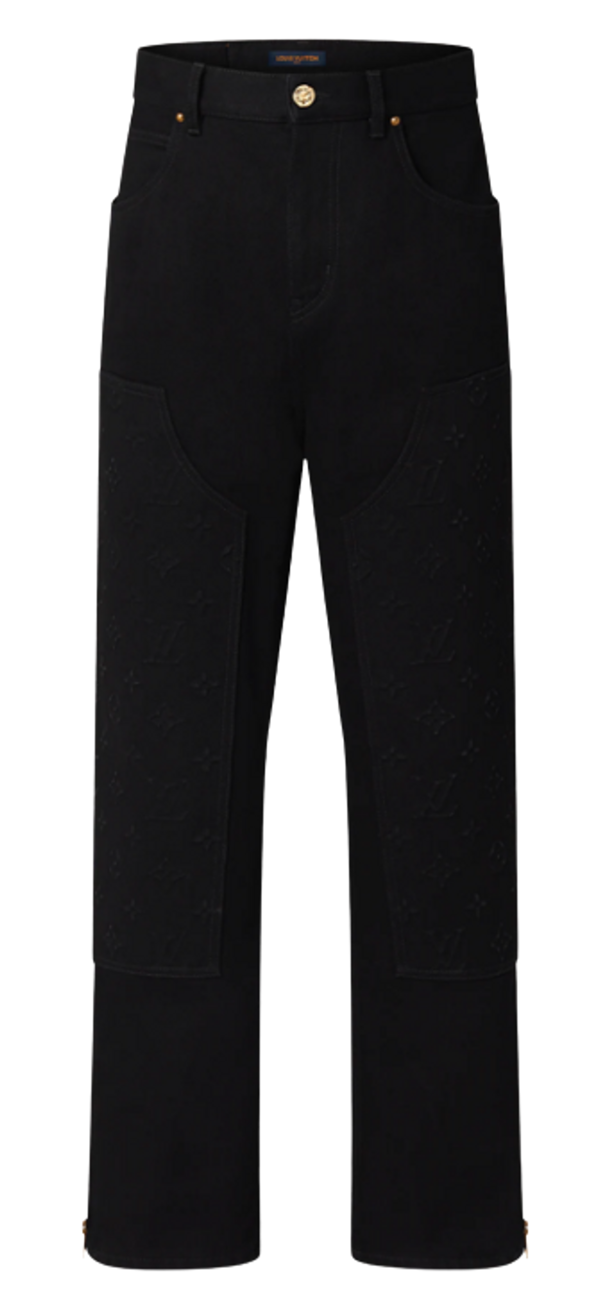 Louis Vuitton Monogram Detail Carpenter Denim Trousers