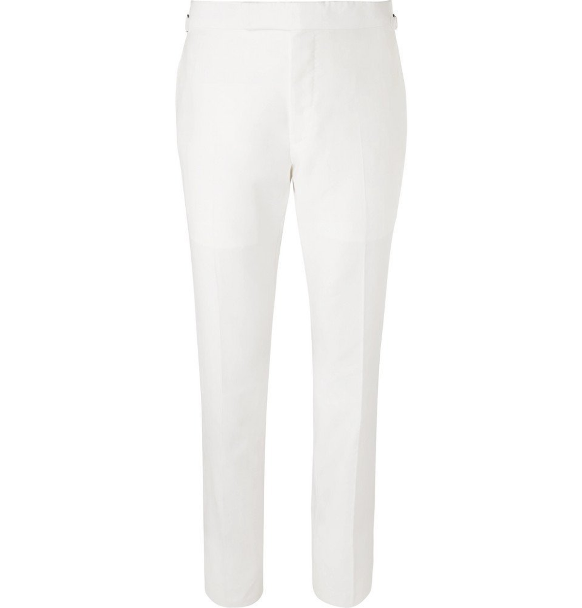 Tom Ford White Shelton Slim-Fit Cotton and Linen-Blend Suit Trousers