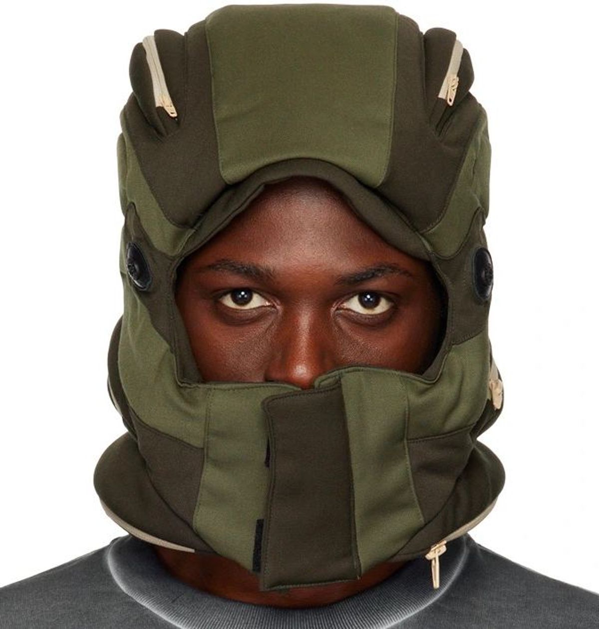 Kusikohc Khaki KSK Padded Wool-Blend Twill Hood