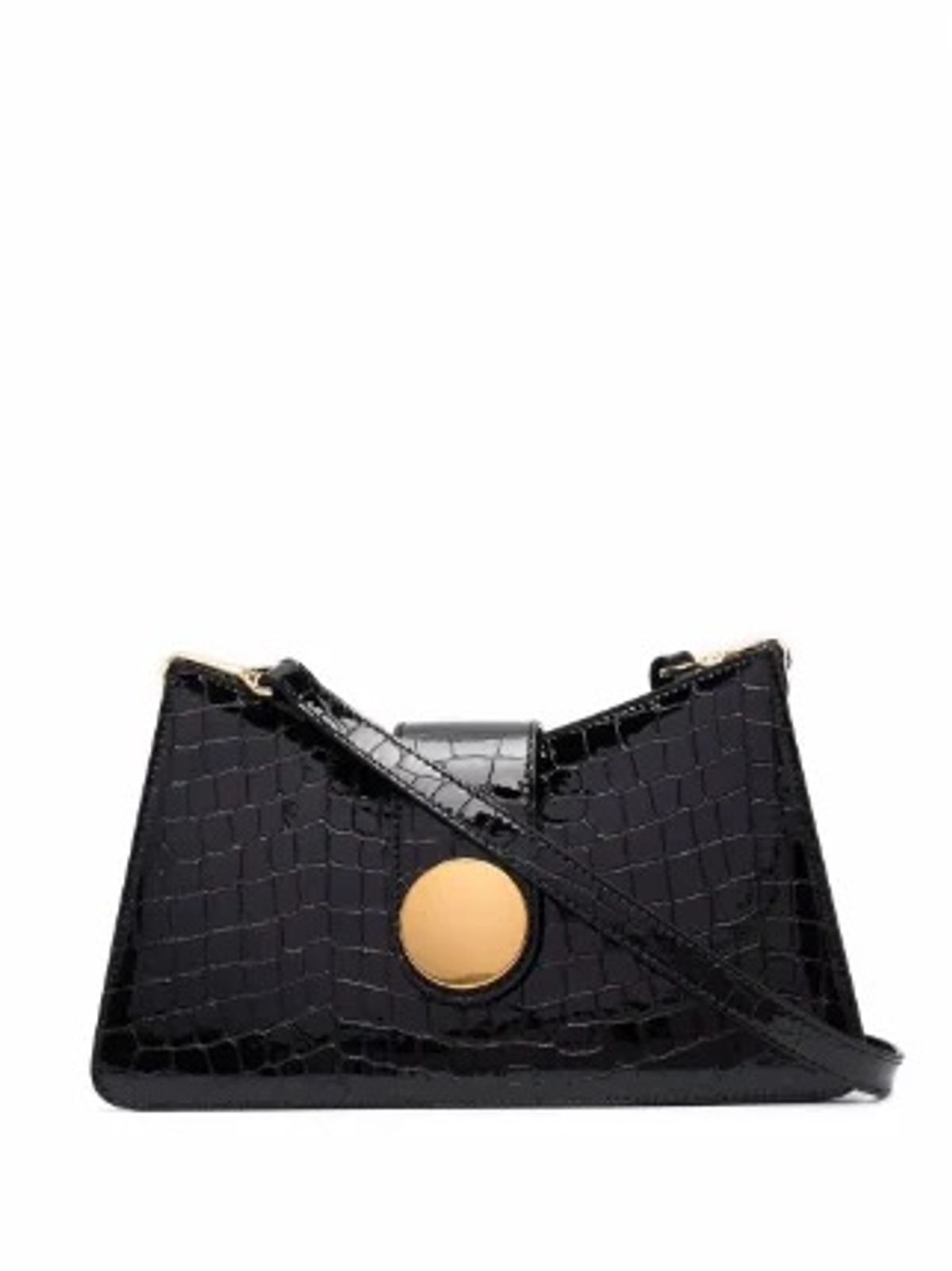 Elleme Crocodile-Effect Leather Shoulder Bag