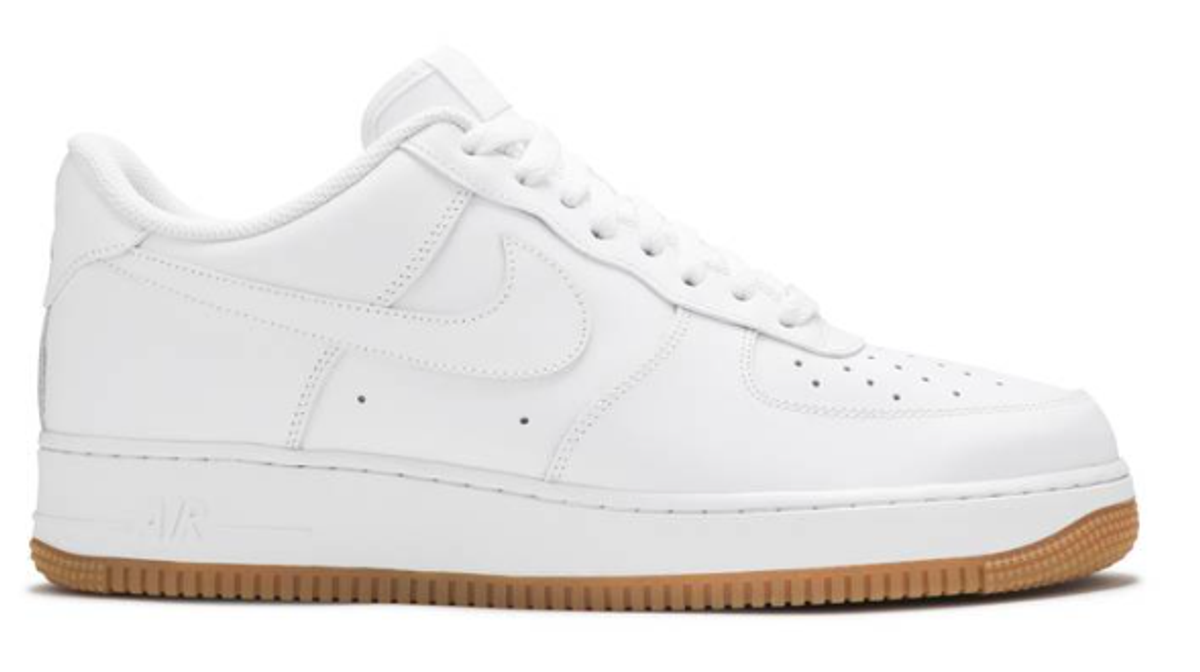 Nike Air Force 1 07 White And Brown Sneakers