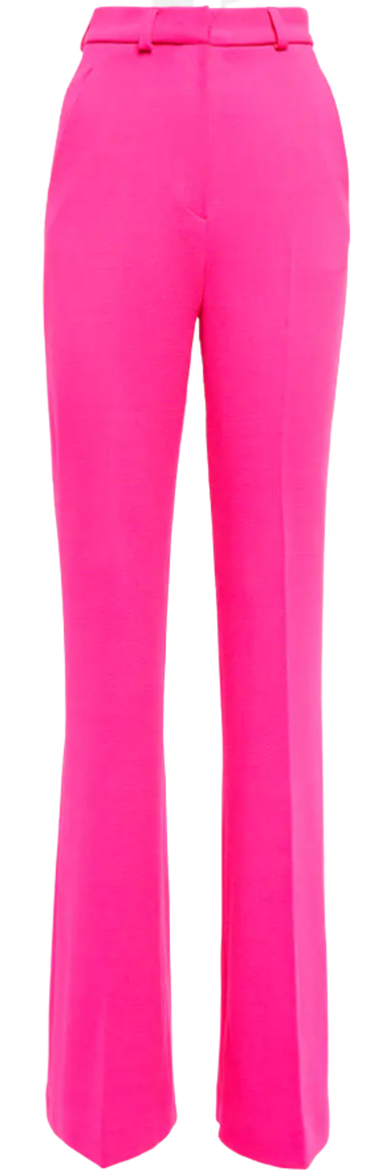 David Koma Pink High-Rise Flared Wool-Blend Pants