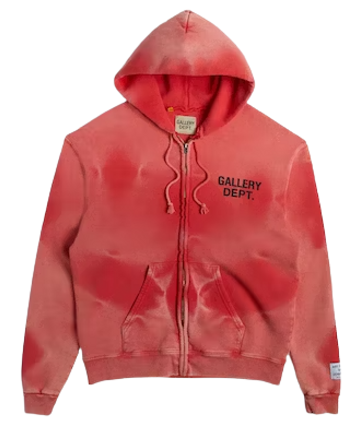 Gallery Dept. Pre-owned Zip Up Sun Faded Red Hoodie