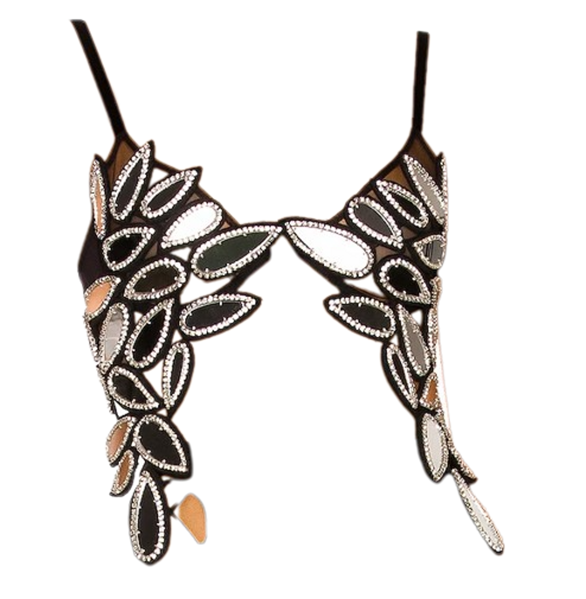 David Koma Plexi And Crystal Petal Bra Top