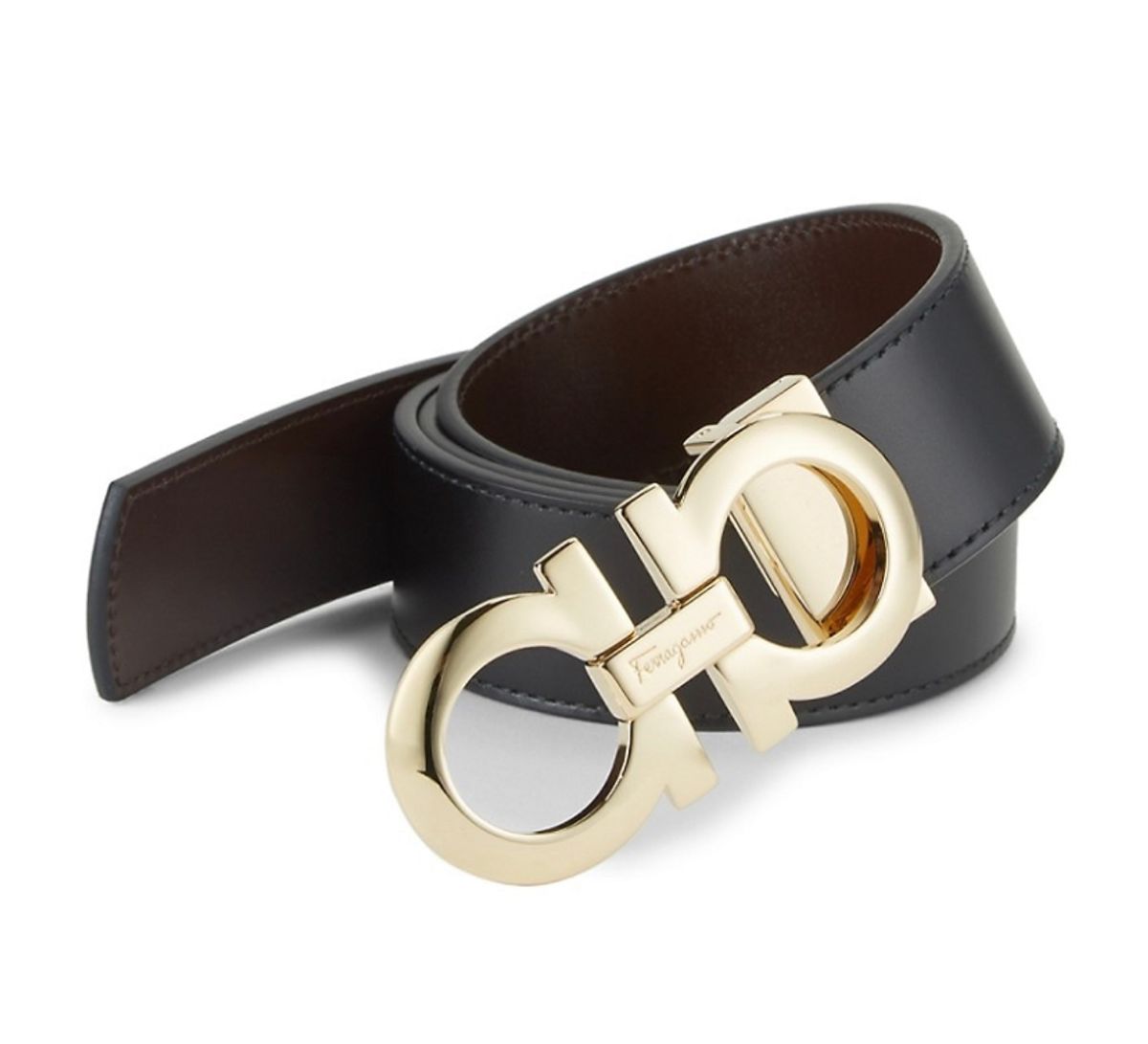 Ferragamo Adjustable Reversible Gancini Buckle Belt