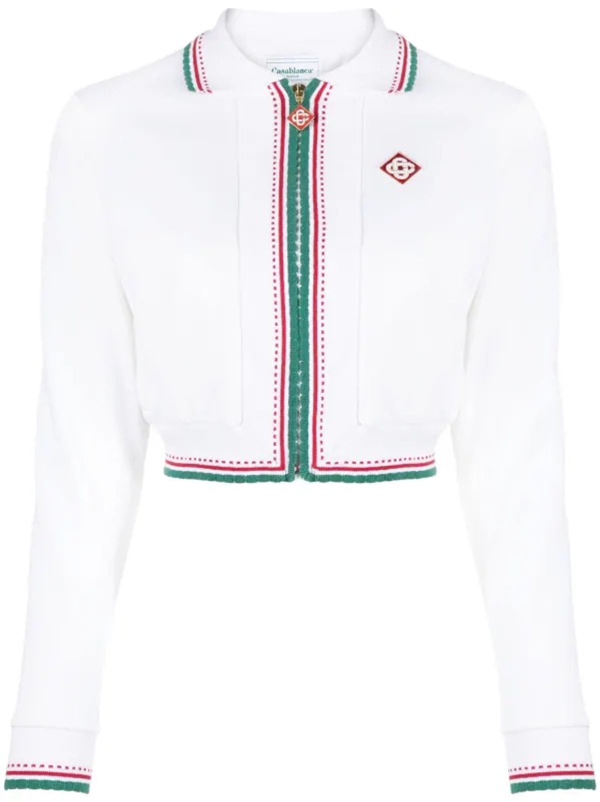 Casablanca Knitted Cropped Track Jacket