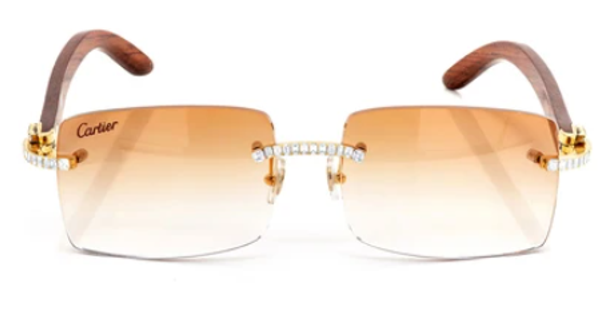 Cartier × Icebox Brown Tinted Sunglasses
