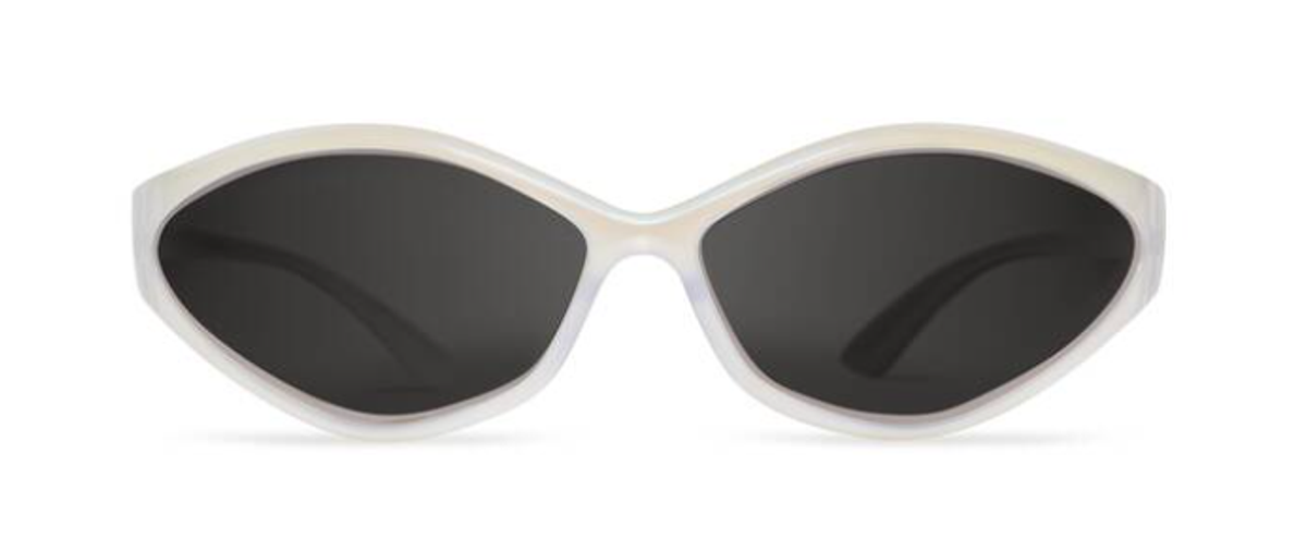 Balenciaga Crystal 90s Oval Sunglasses