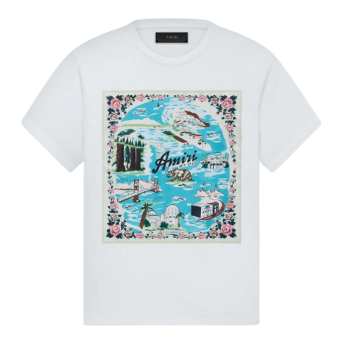 Amiri California Hawaiian White T-Shirt